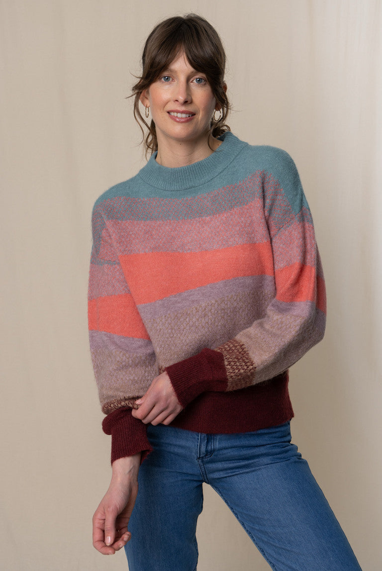 Lily and Me Art Colour Block Jumper