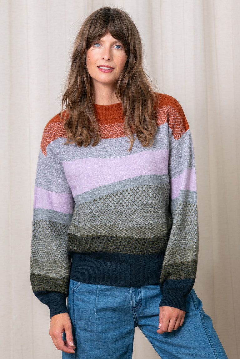 Lily and Me Art Colour Block Jumper