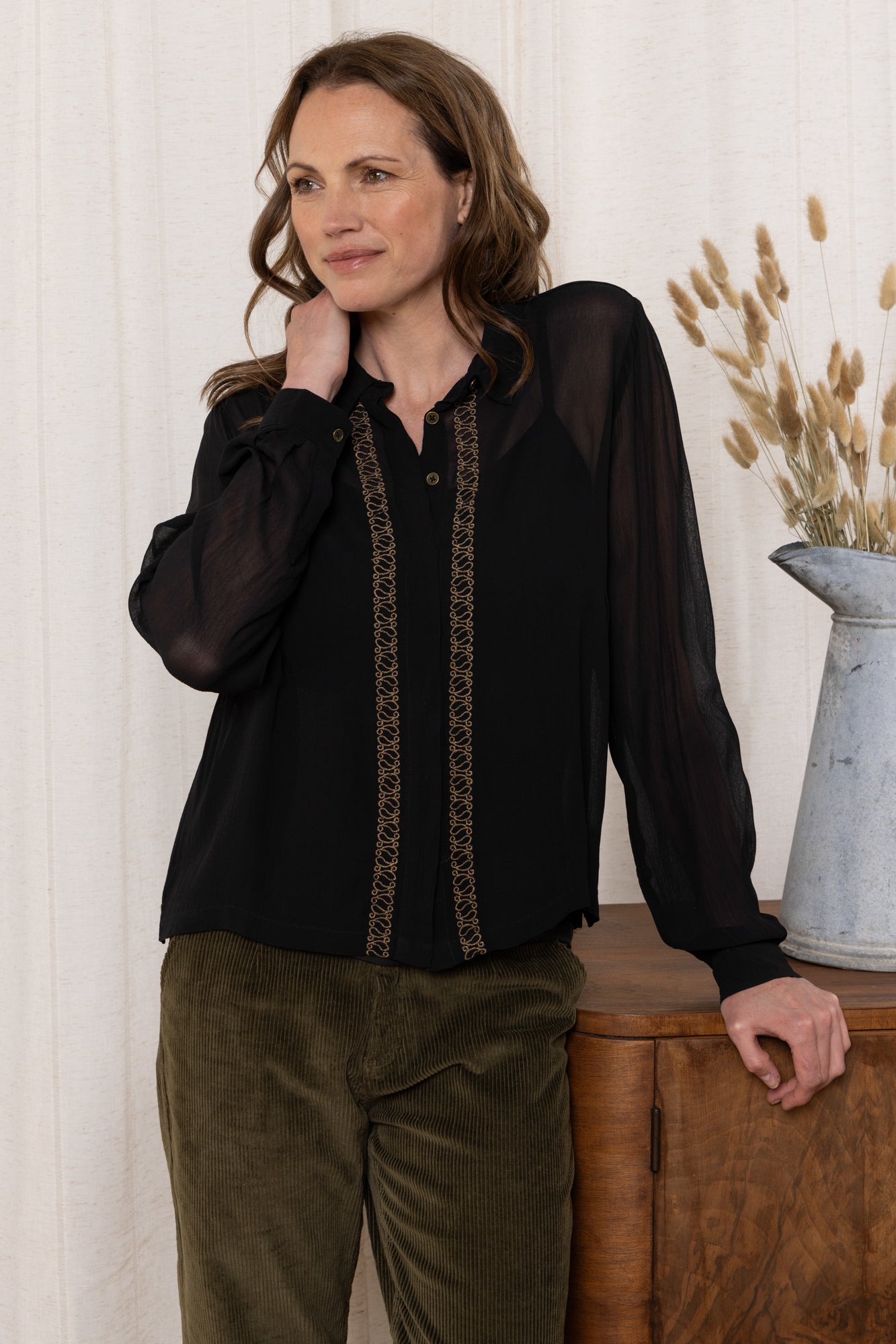 Lily and Me Suzanne Embroidered Shirt