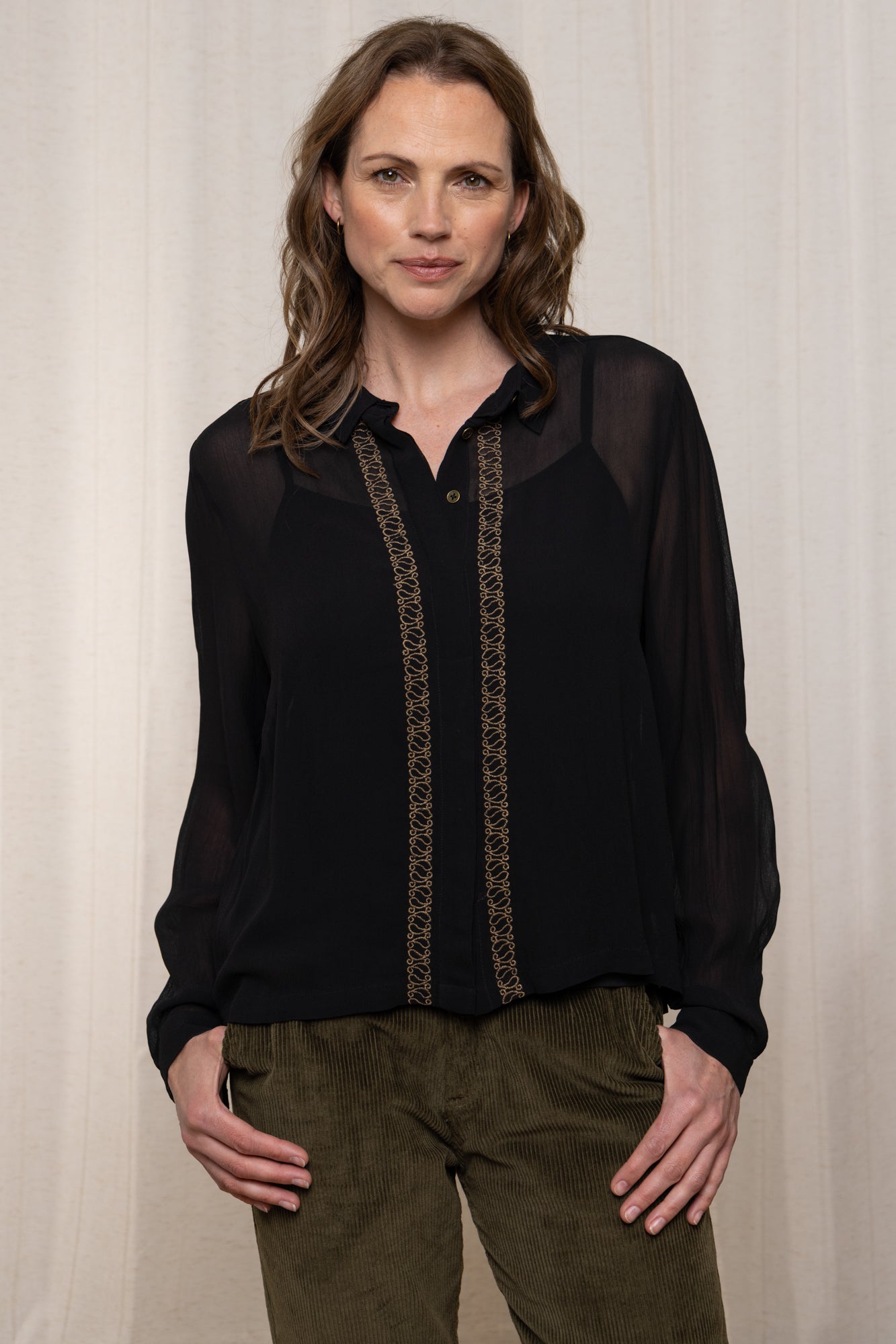 Lily and Me Suzanne Embroidered Shirt