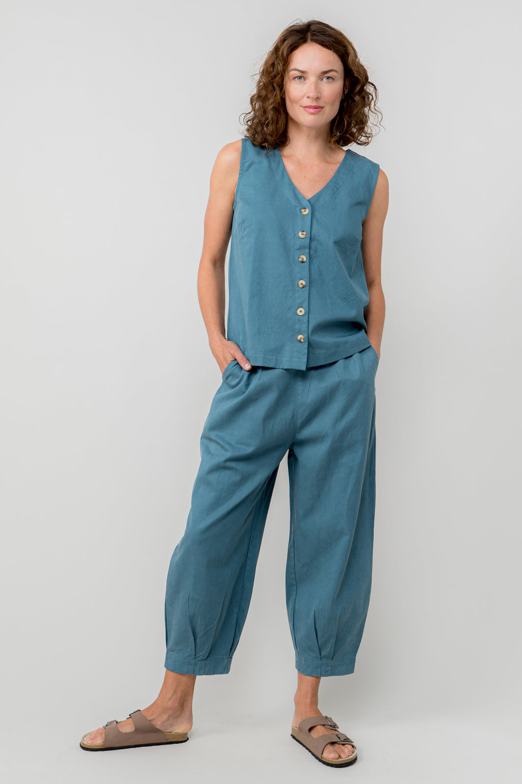 Lily and Me Sail Trouser Plain Cotton