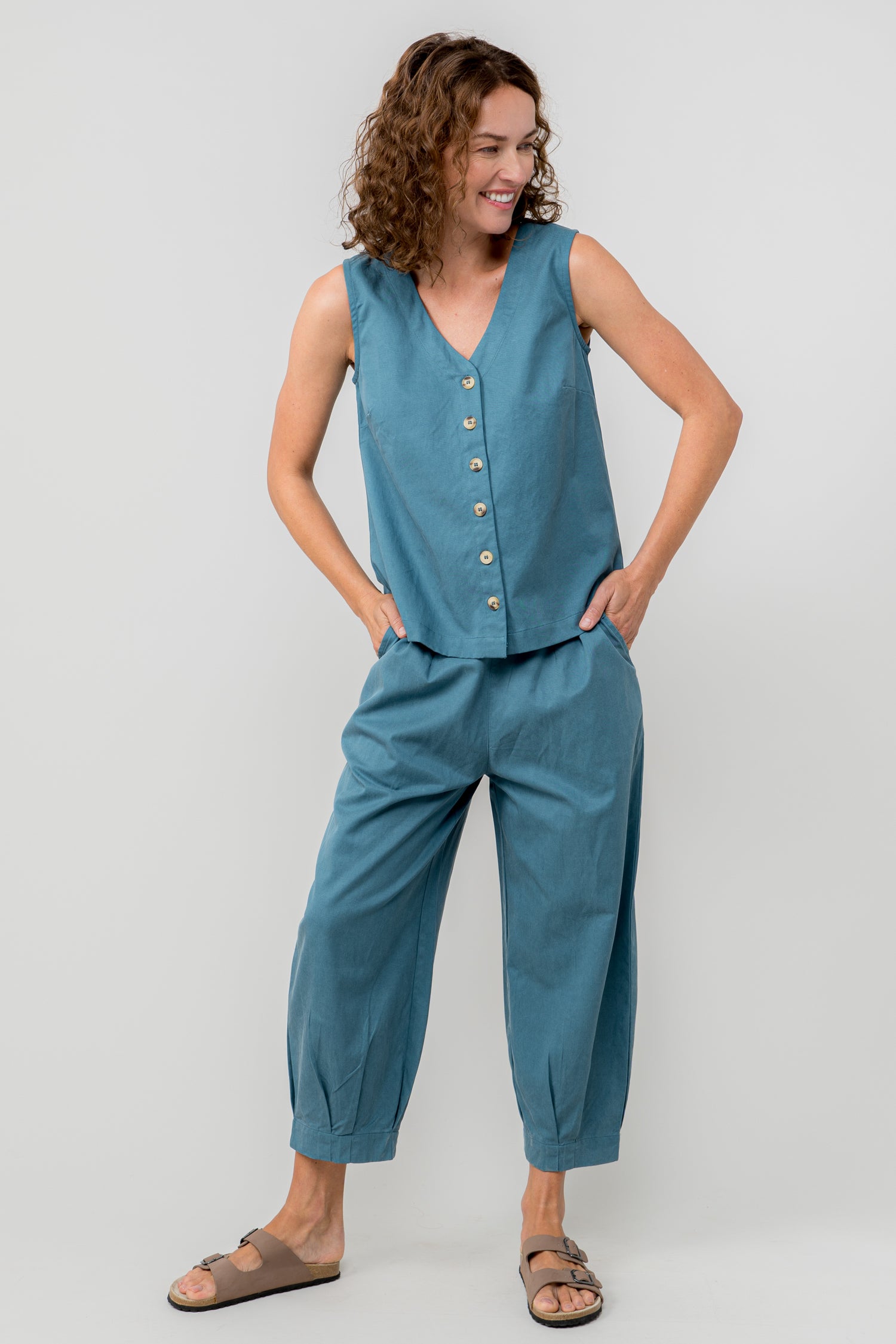 Lily and Me Sail Trouser Plain Cotton