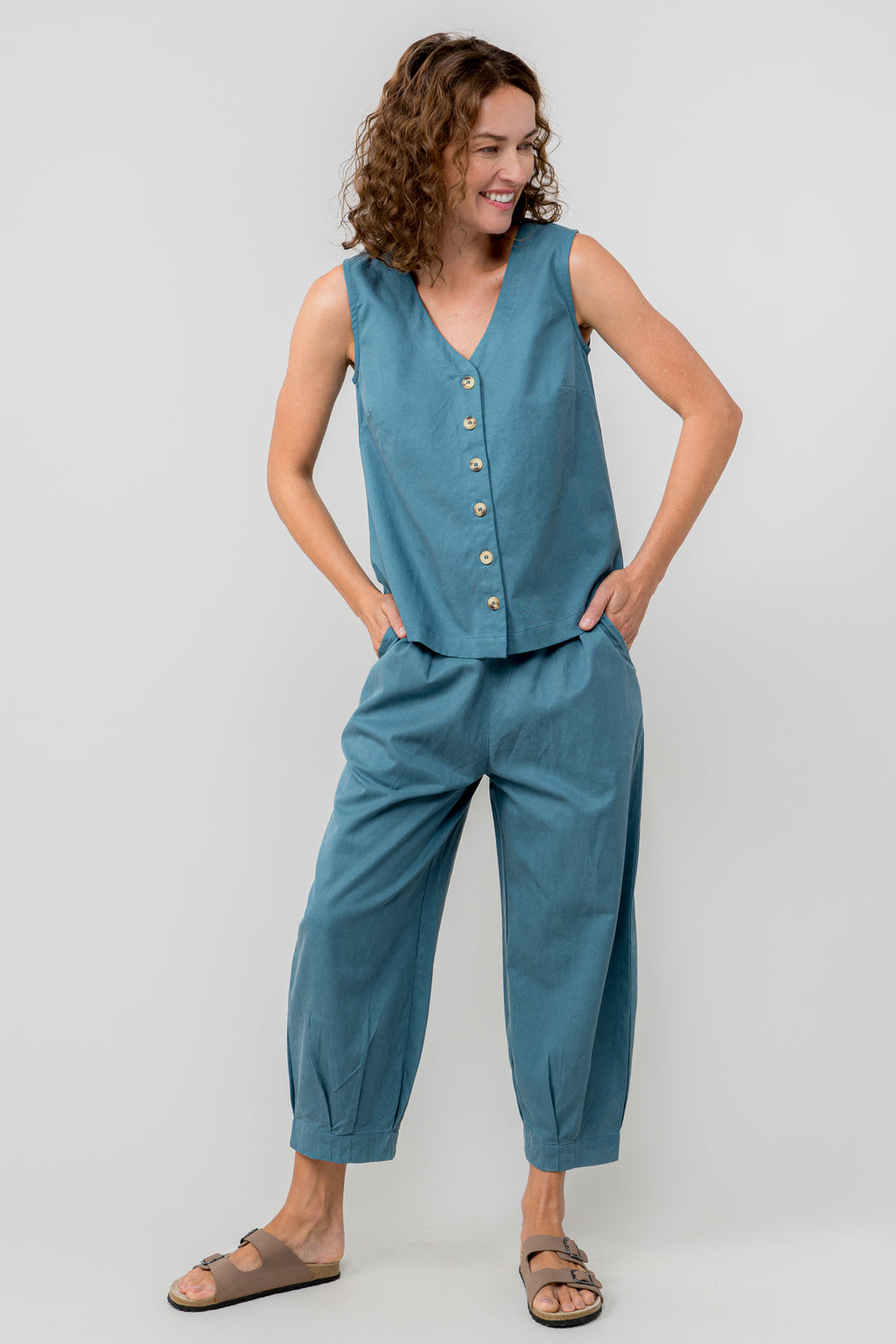 Lily and Me Sail Trouser Plain Cotton