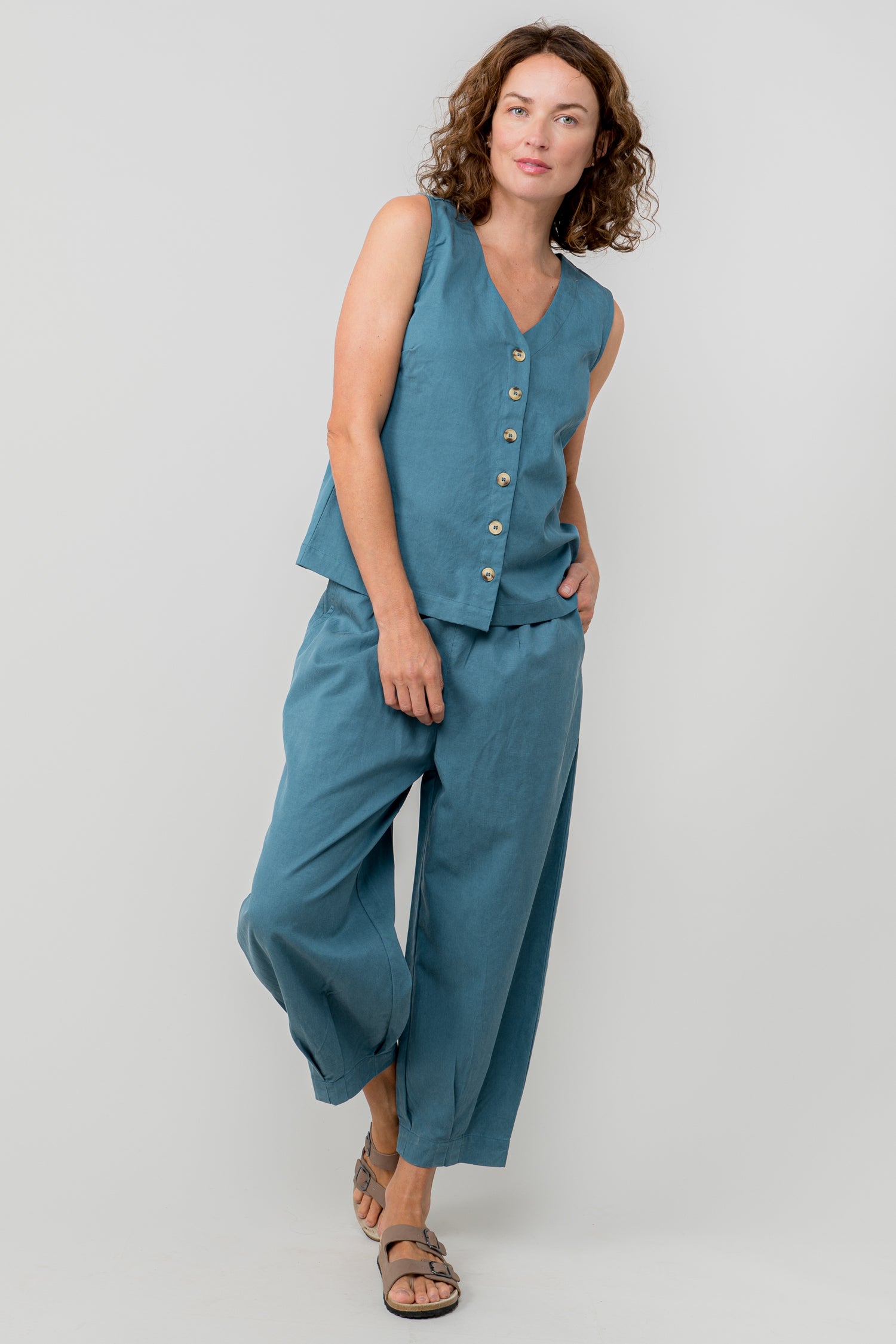 Lily and Me Sail Trouser Plain Cotton