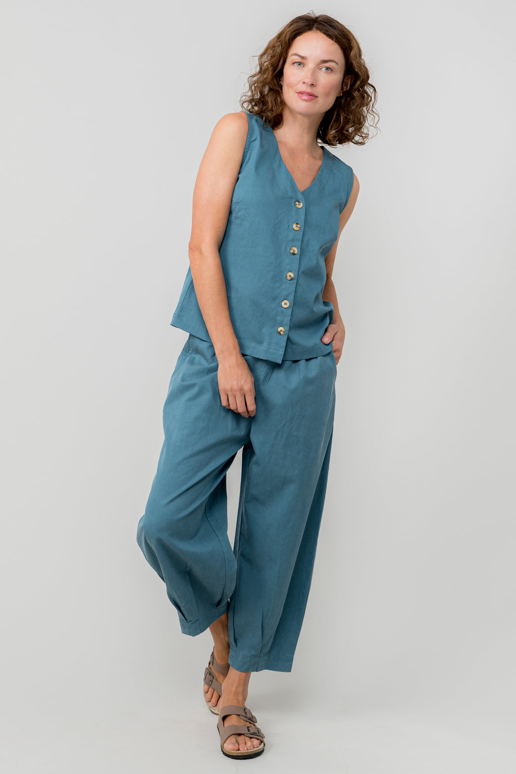 Lily and Me Sail Trouser Plain Cotton