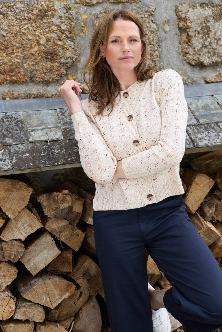 Lily and Me Lucille cardigan Fleck knit
