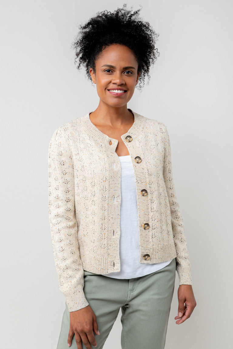 Lily and Me Lucille cardigan Fleck knit