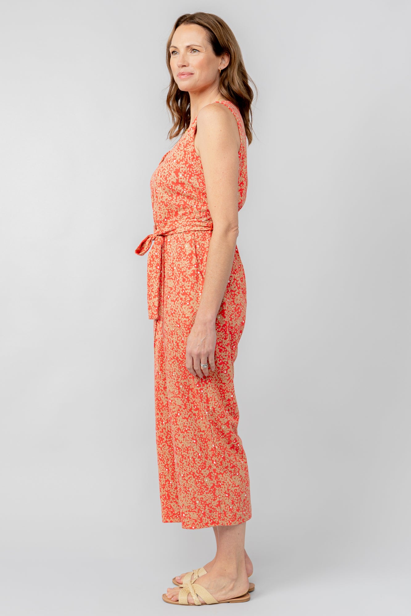 Lily and Me Allium Jumpsuit Stipple-Jumpsuits-White finn