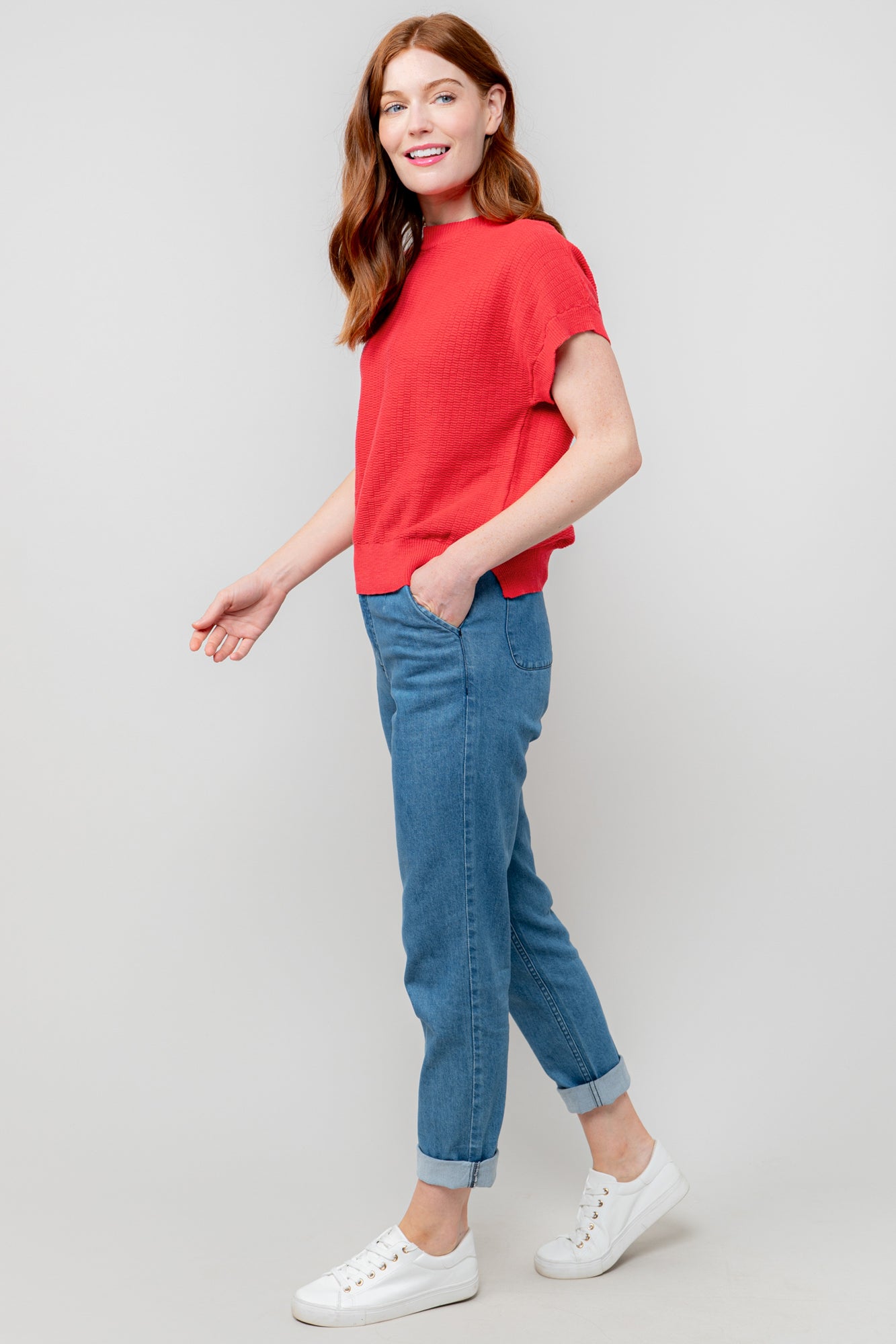 Lily and Me Lola Top Plain-Tops-White finn
