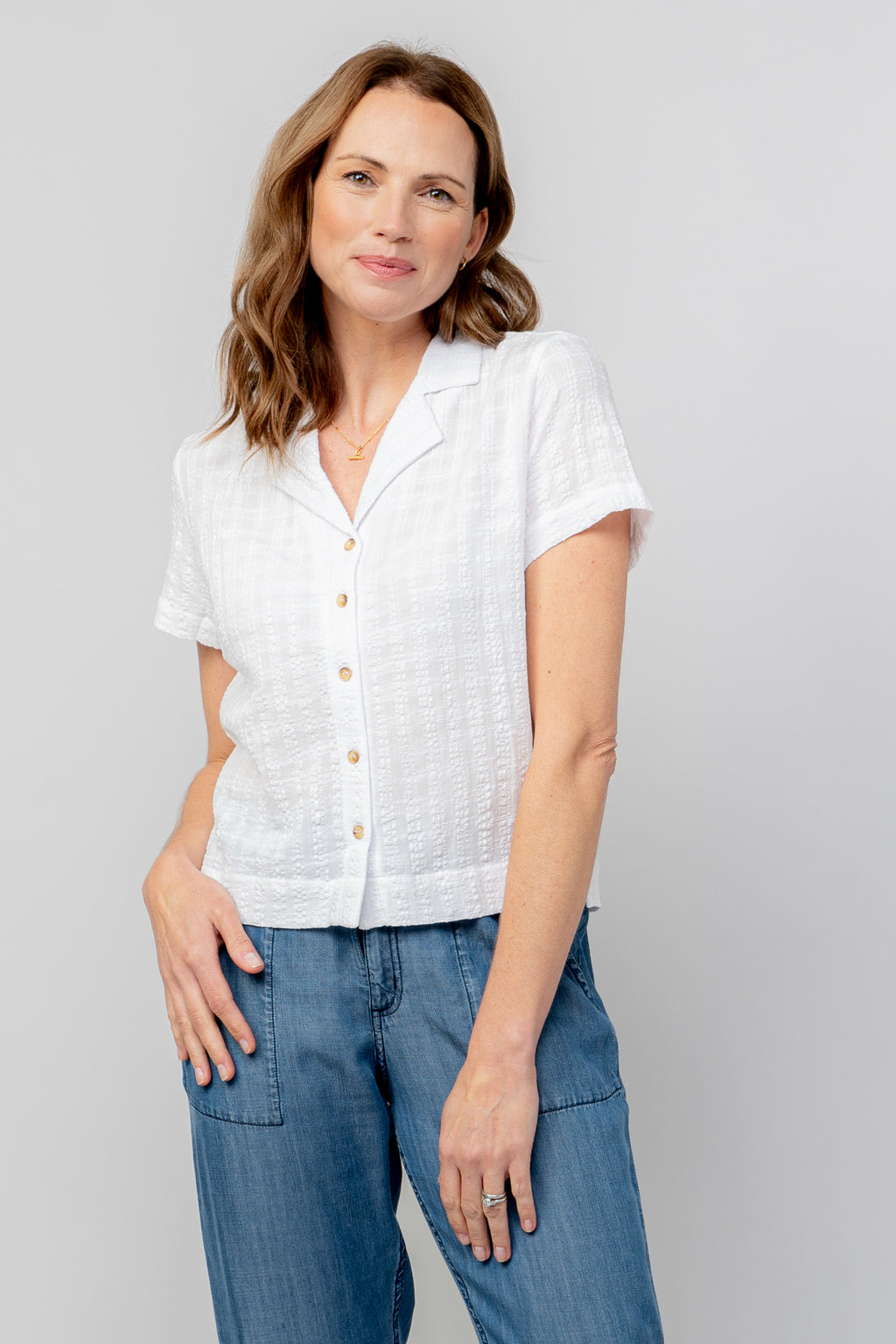 Lily and Me Pippa Shirt Seersucker Check