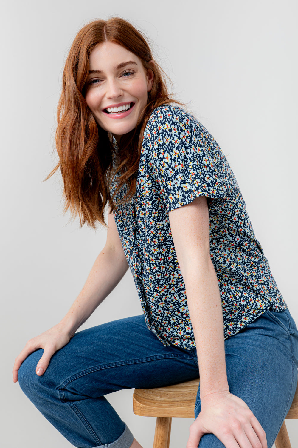 Lily and Me Kit Ruffle Blouse Folk-Tops-White finn