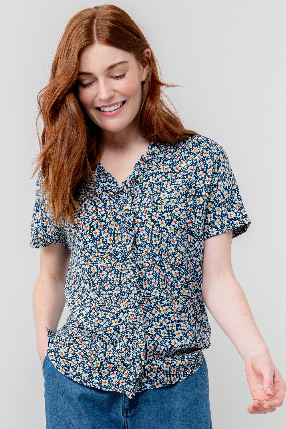 Lily and Me Kit Ruffle Blouse Folk-Tops-White finn