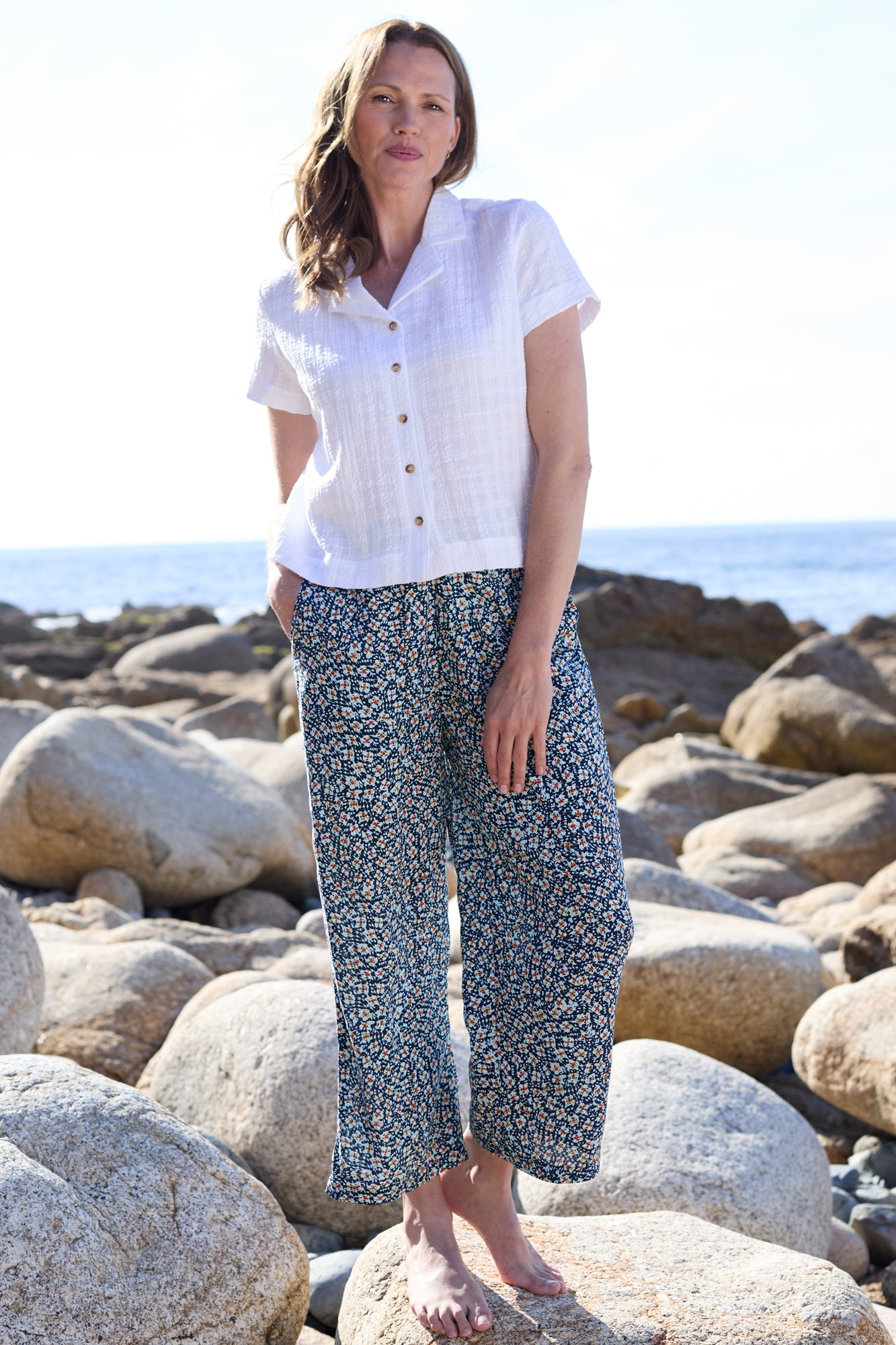 Lily and Me Greta Trouser Folk-Trousers-White finn