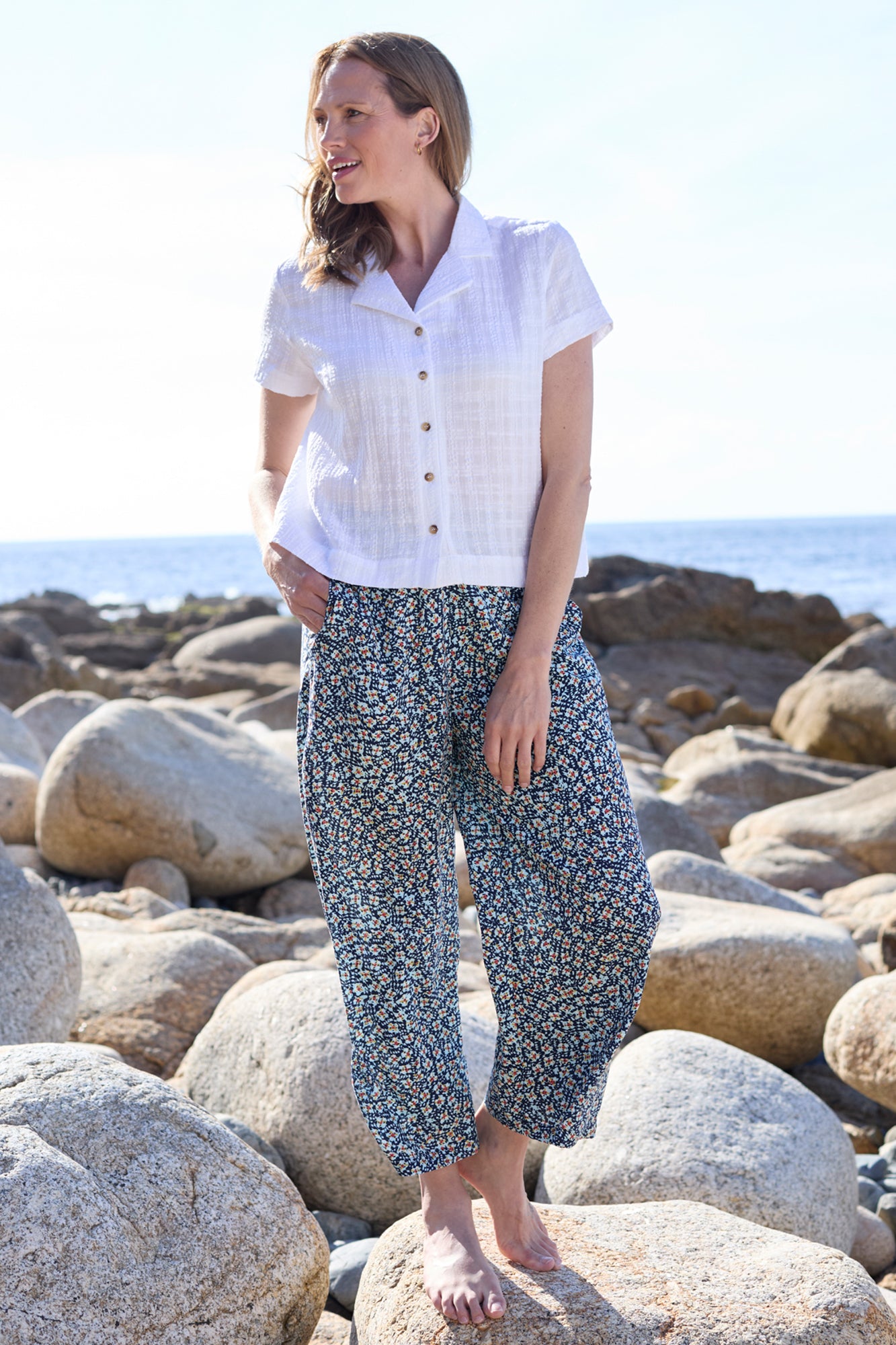 Lily and Me Greta Trouser Folk-Trousers-White finn