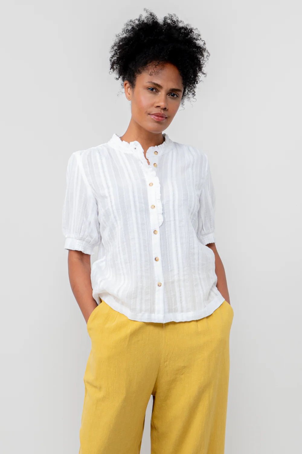 Lily and Me Ceris Blouse White Stripe
