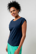 Lily and Me Sway Tee Plain-Tops-White finn