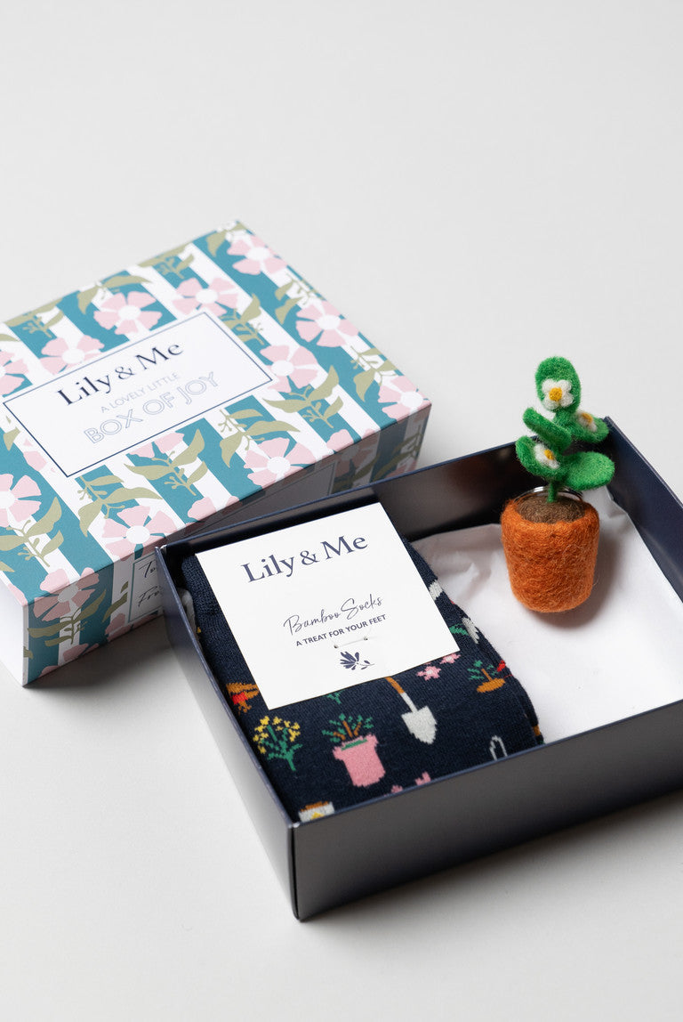 Lily and Me Keyring and Sock Gift Box Set