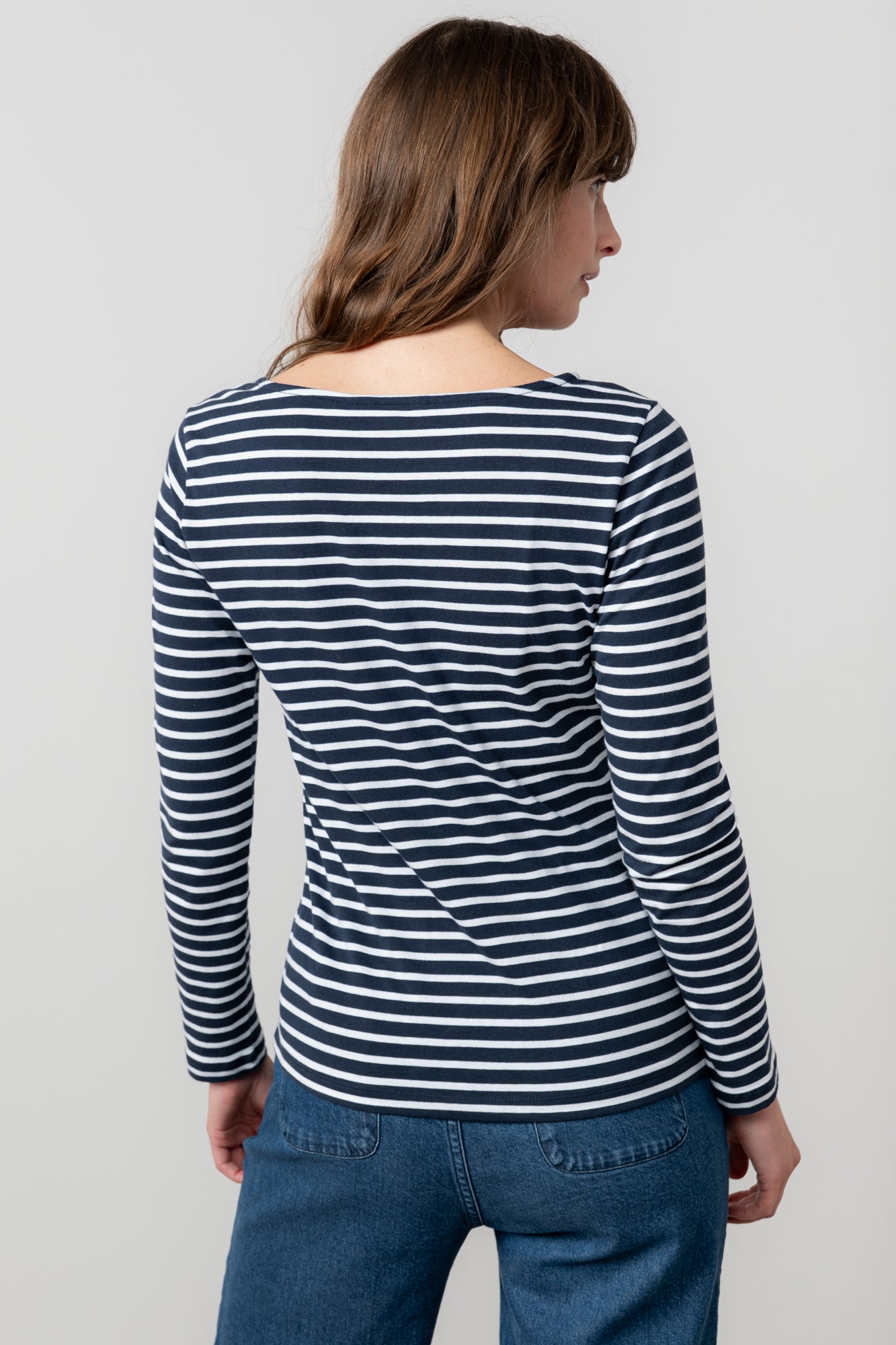 Lily and Me Monica Top Stripe-Tops-White finn