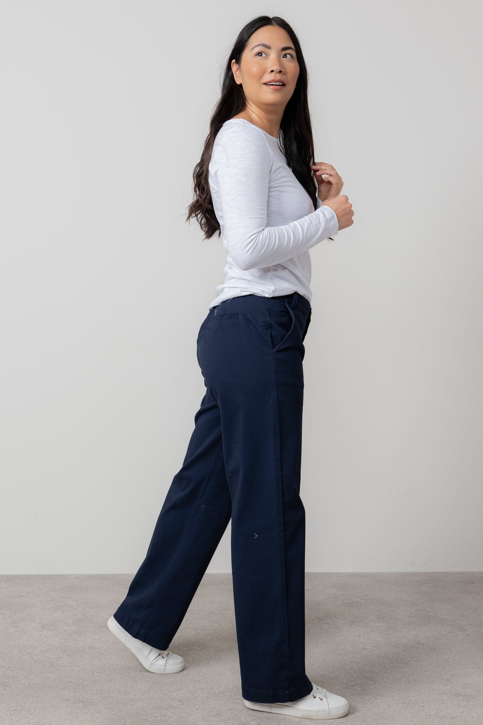 Lily and Me Dockside Trousers 29 Plain-Trouser-White finn