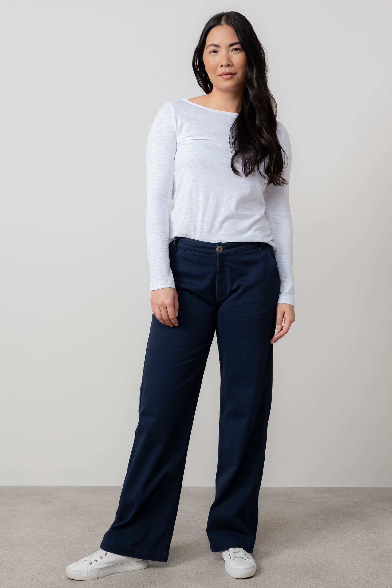 Lily and Me Dockside Trousers 29 Plain-Trouser-White finn