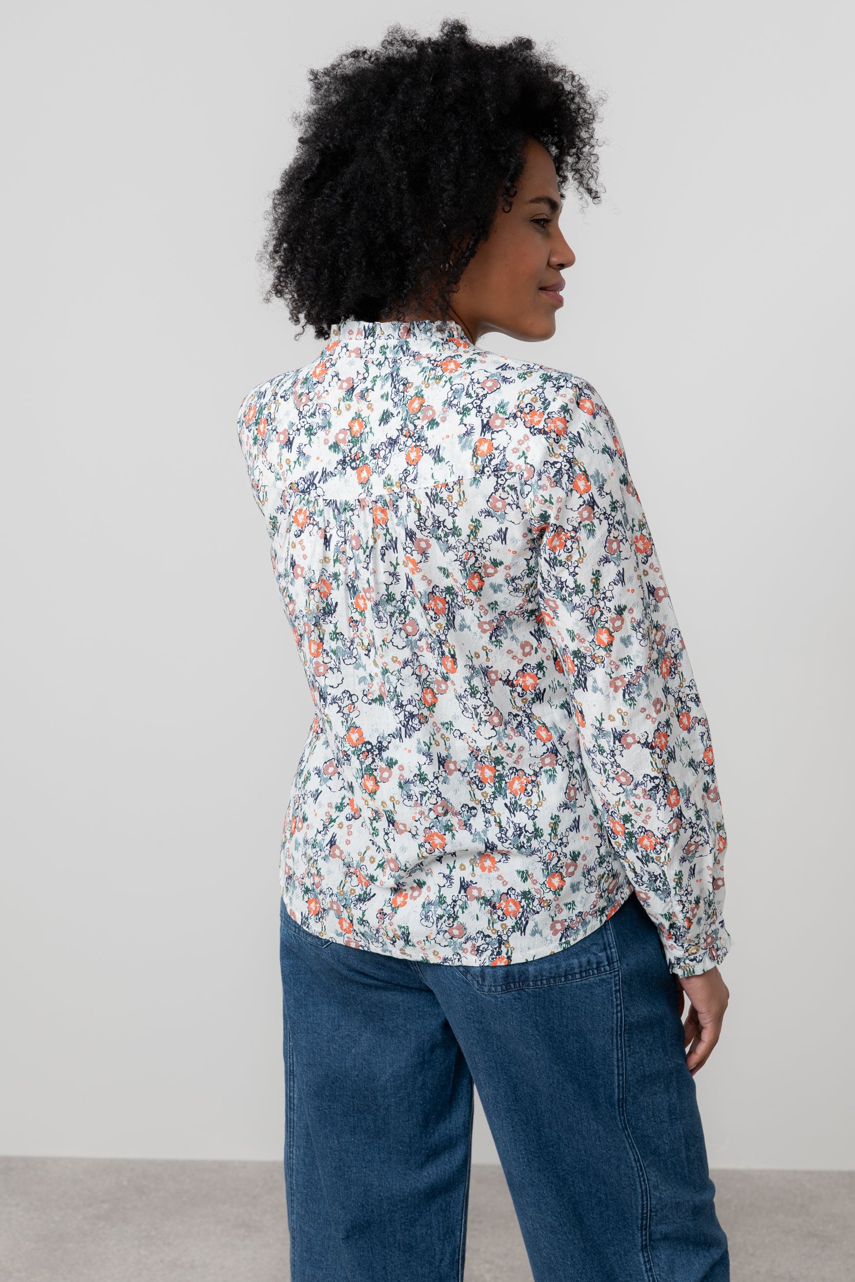 Lily and Me Rachel Frill Blouse Violet-Tops-White finn