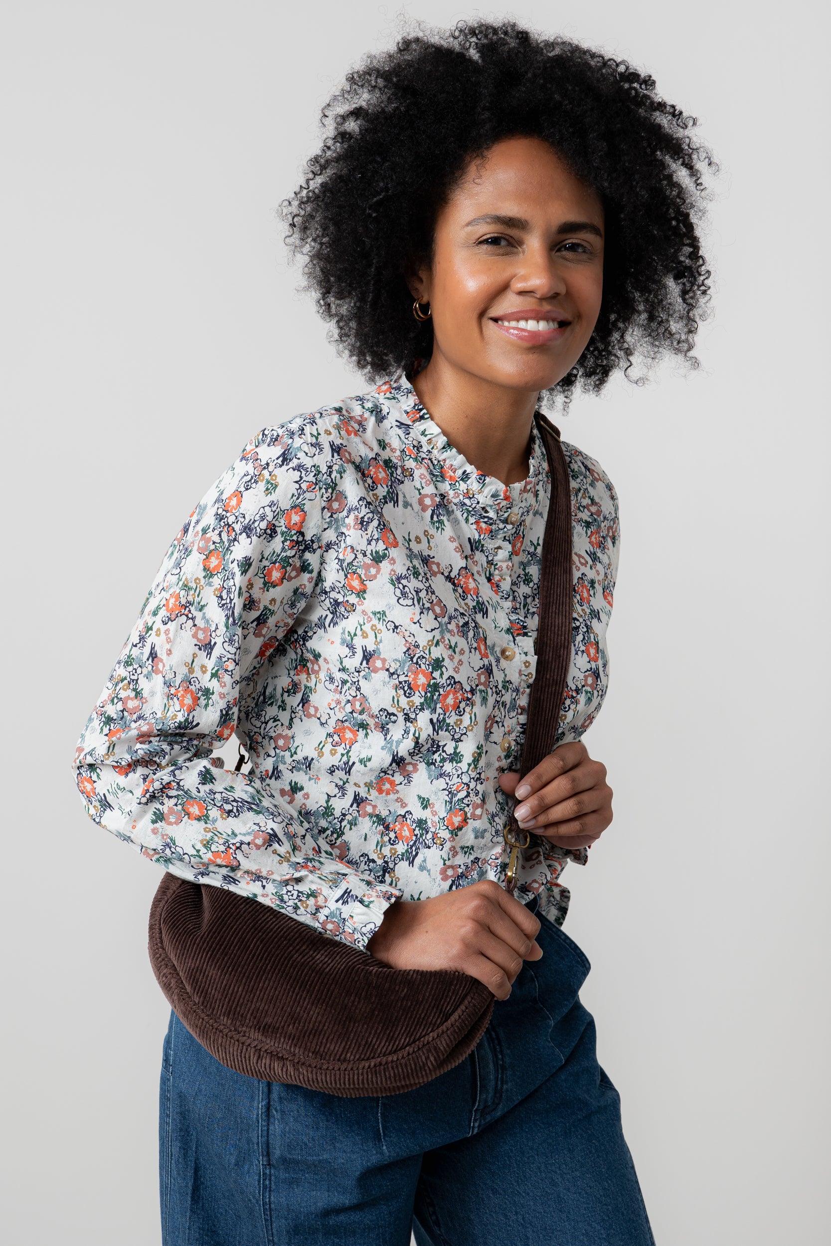 Lily and Me Rachel Frill Blouse Violet-Tops-White finn