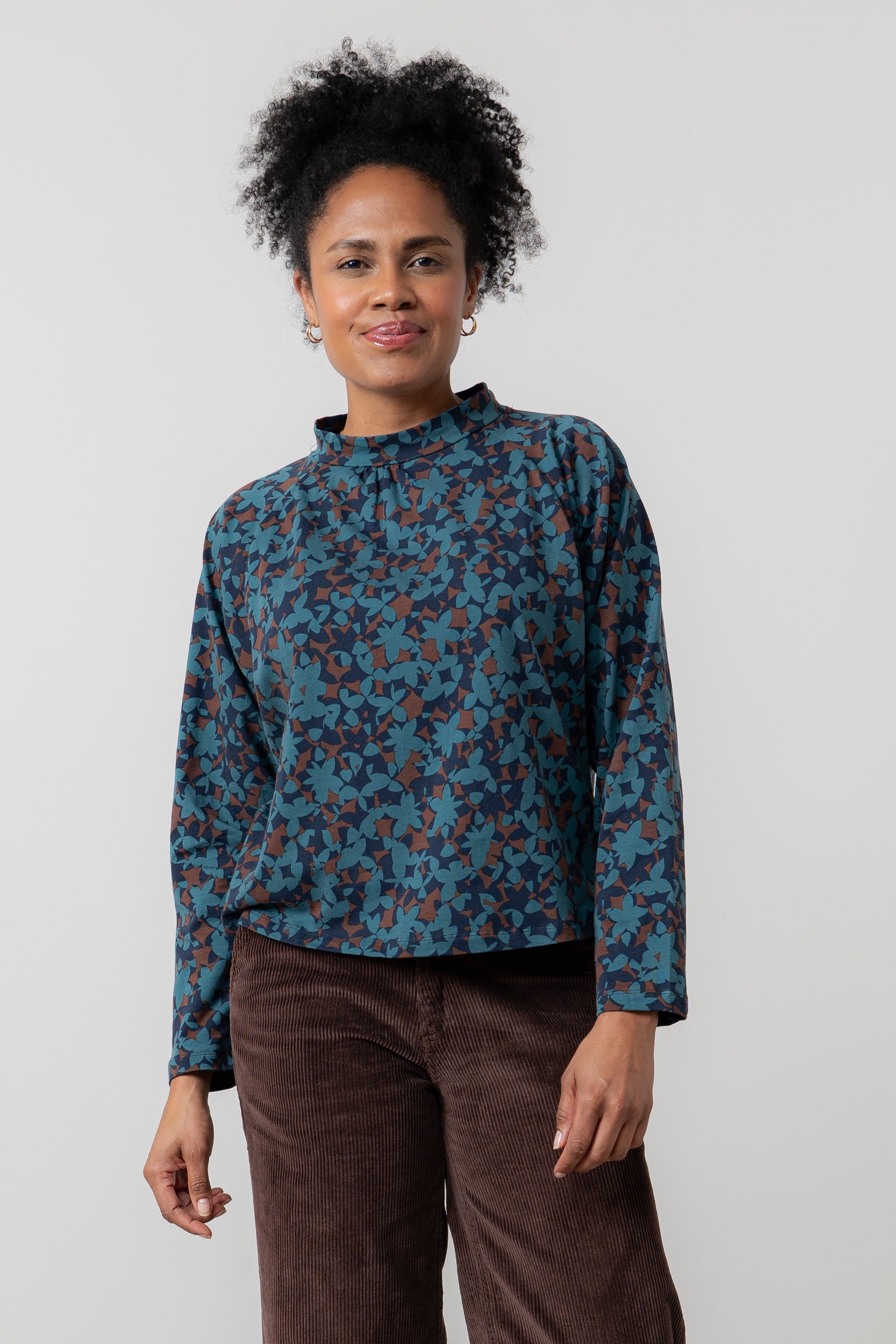 Lily and Me Bayberry Top Geo Bloom-Shirts & Tops-White finn