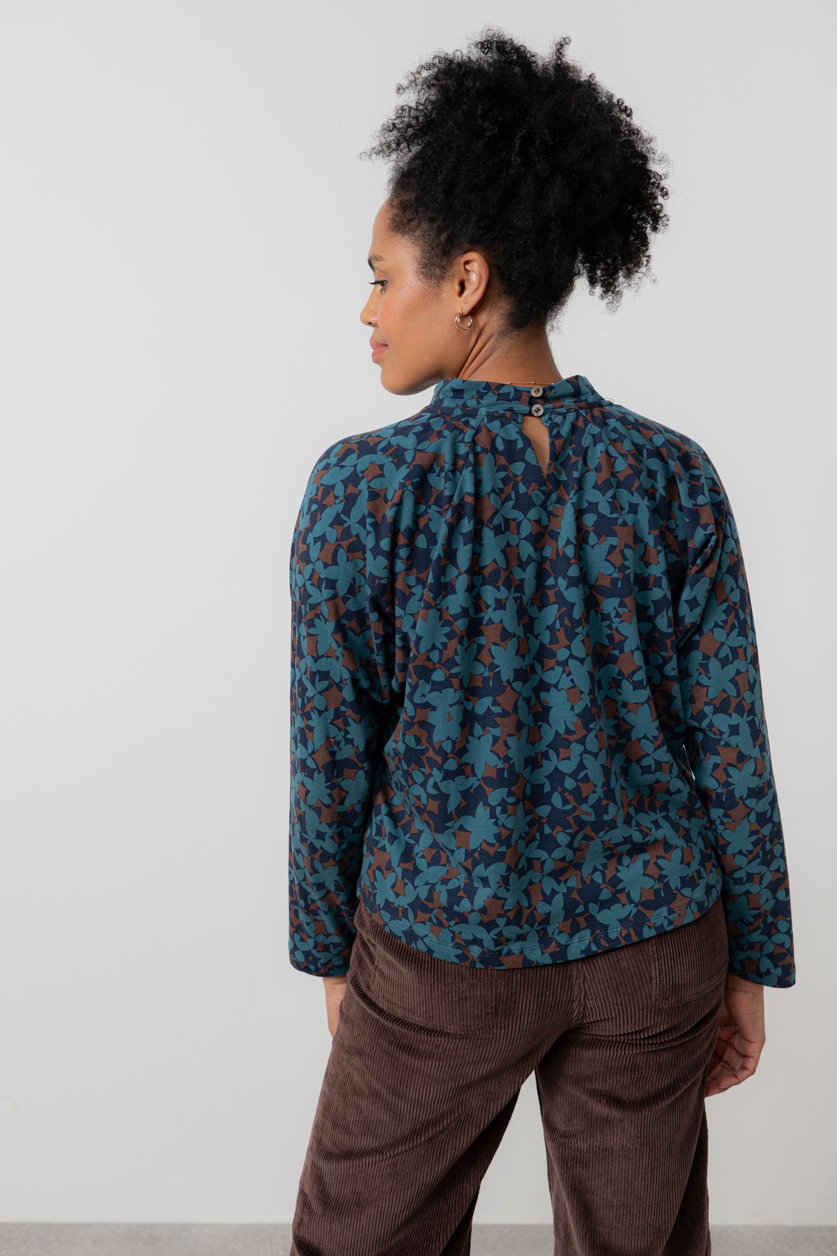 Lily and Me Bayberry Top Geo Bloom-Shirts & Tops-White finn
