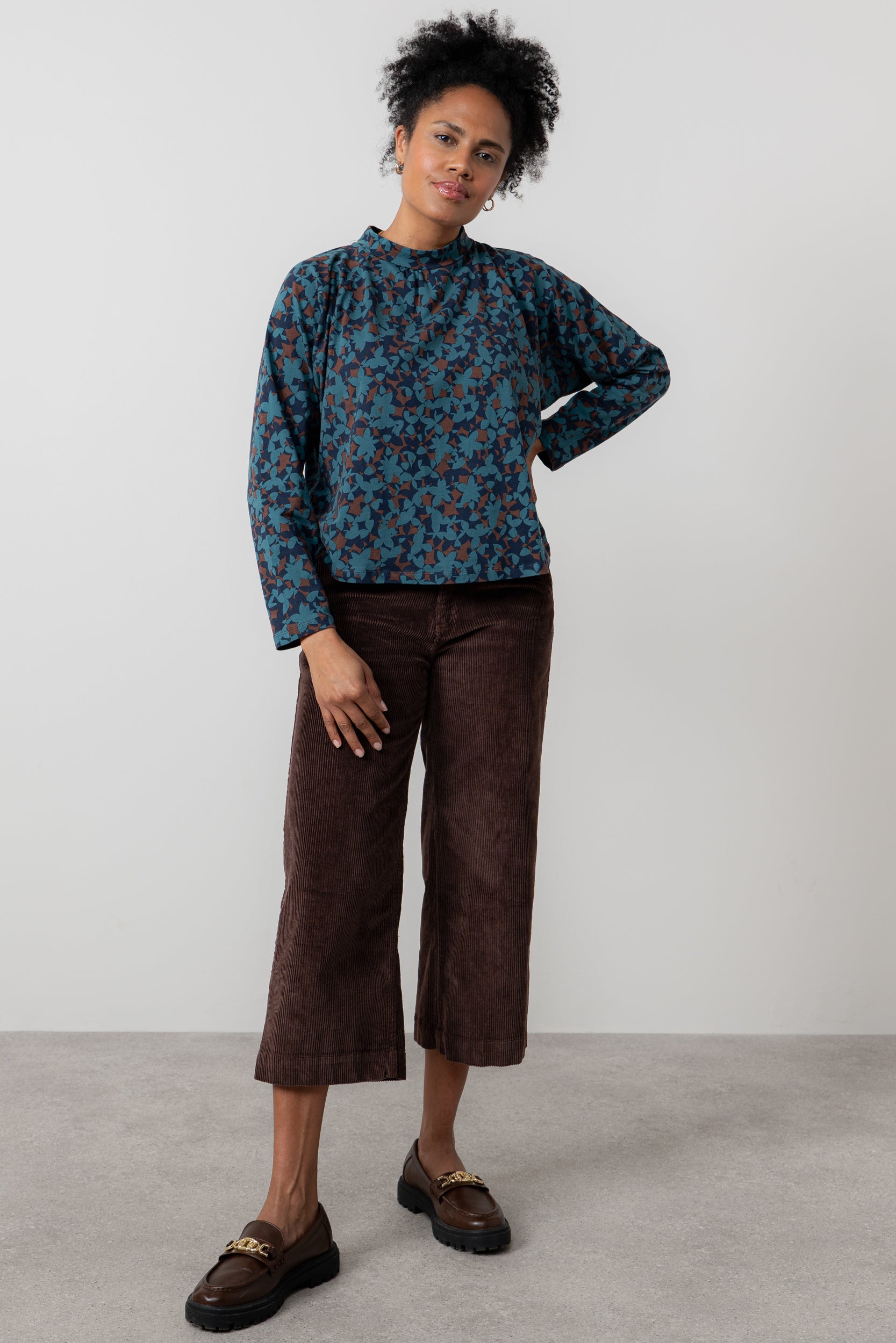 Lily and Me Bayberry Top Geo Bloom-Shirts & Tops-White finn