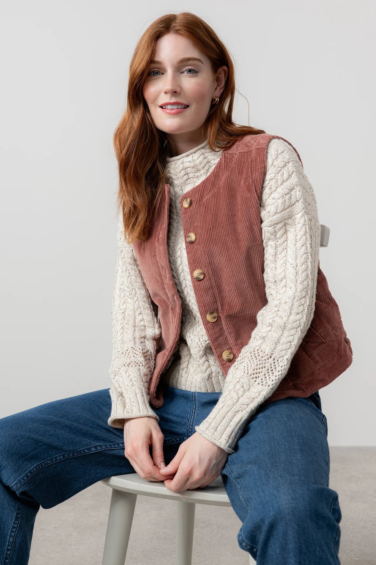 Lily and Me Dusk Gilet Plain-Lily and Me-White finn