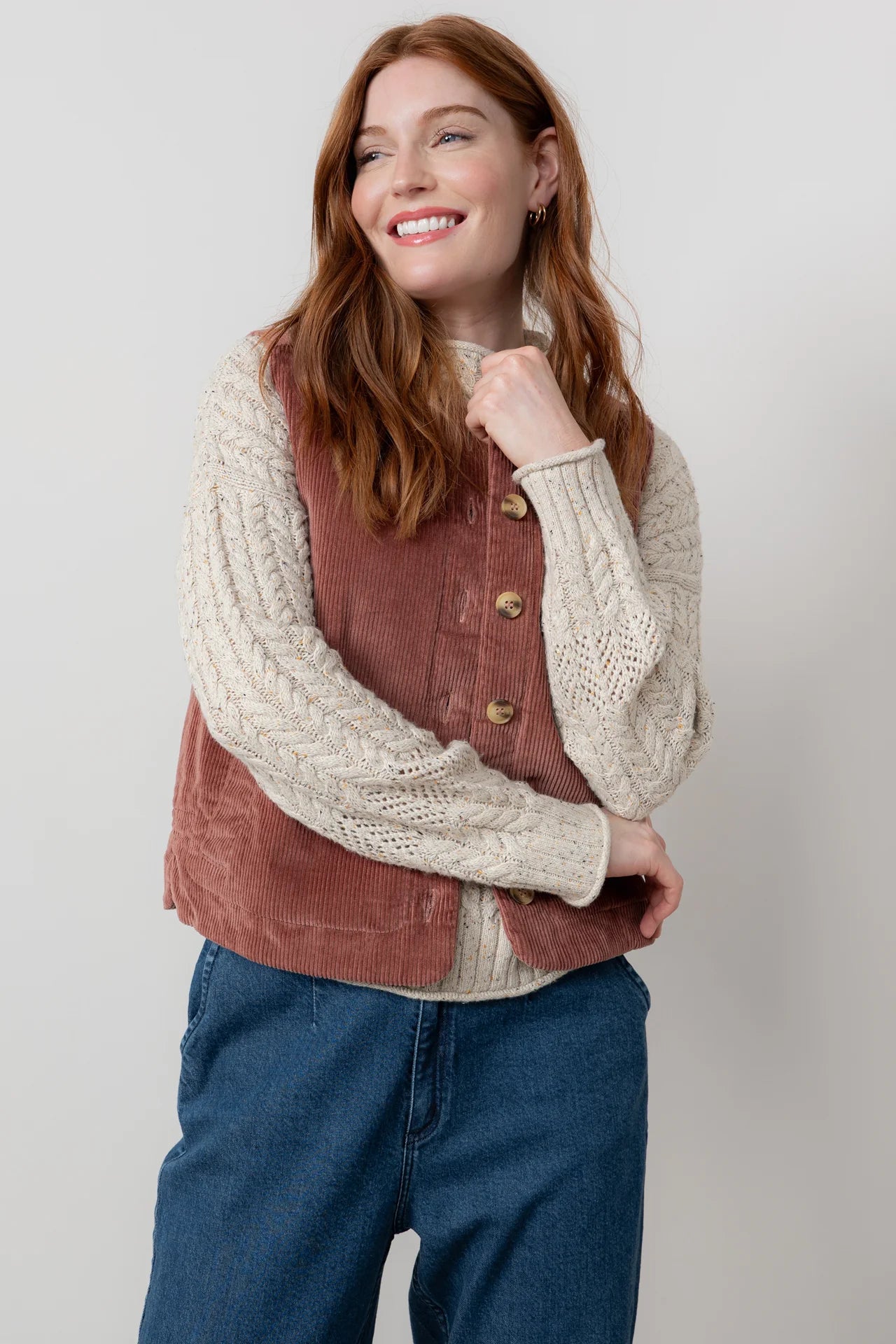 Lily and Me Dusk Gilet Plain-Lily and Me-White finn