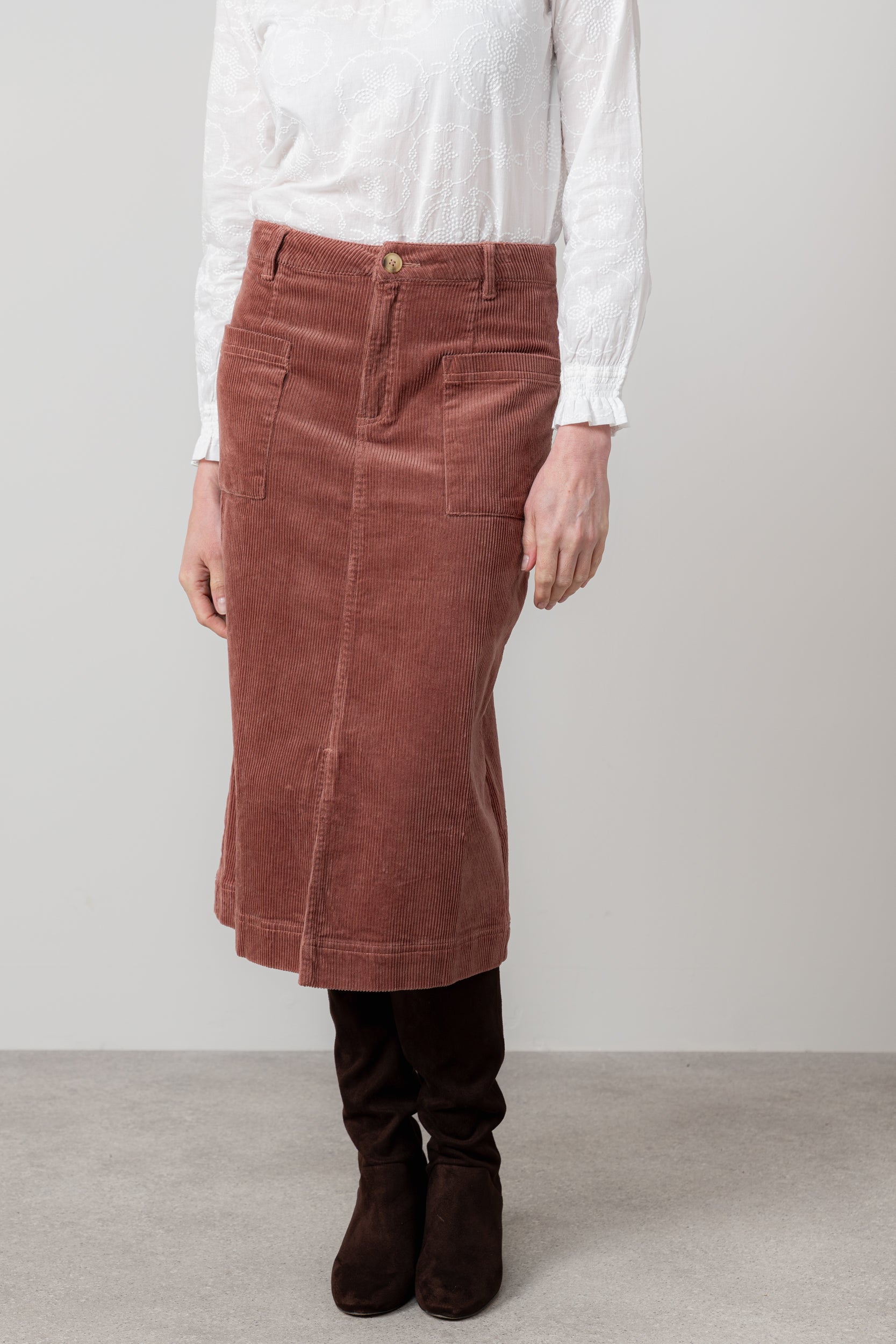 Lily and Me Penrose Skirt Plain-Skirts-White finn