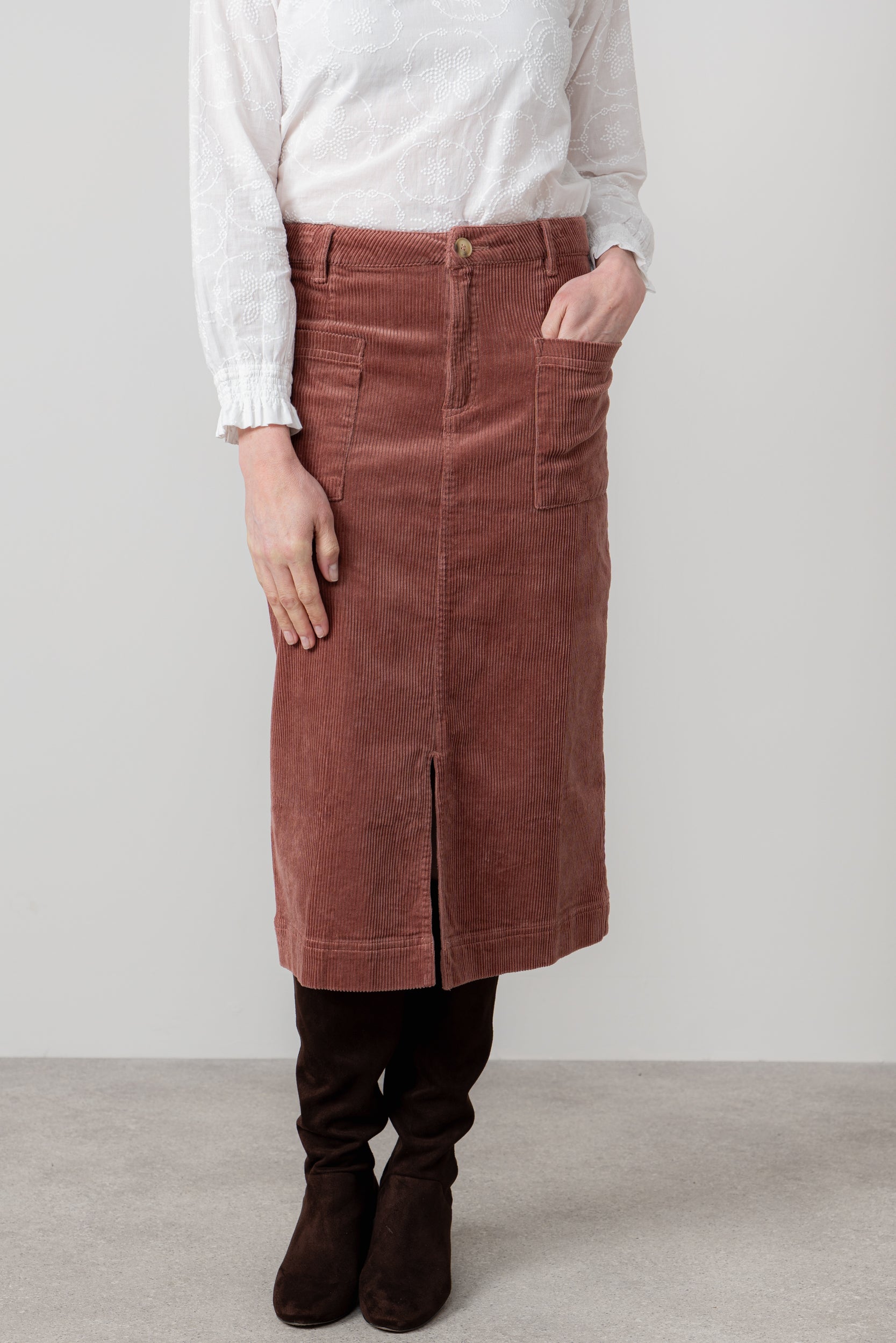 Lily and Me Penrose Skirt Plain-Skirts-White finn