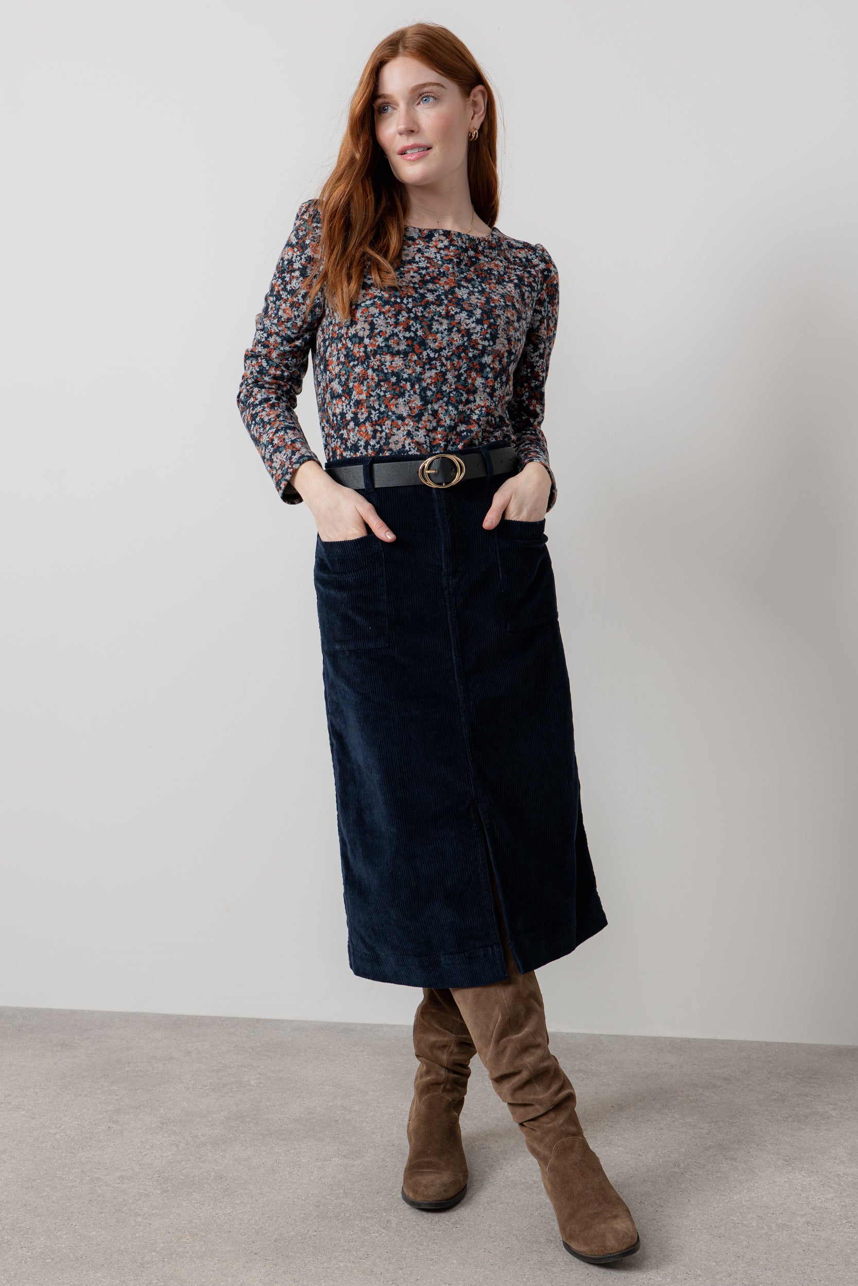 Lily and Me Penrose Skirt Plain-Skirts-White finn