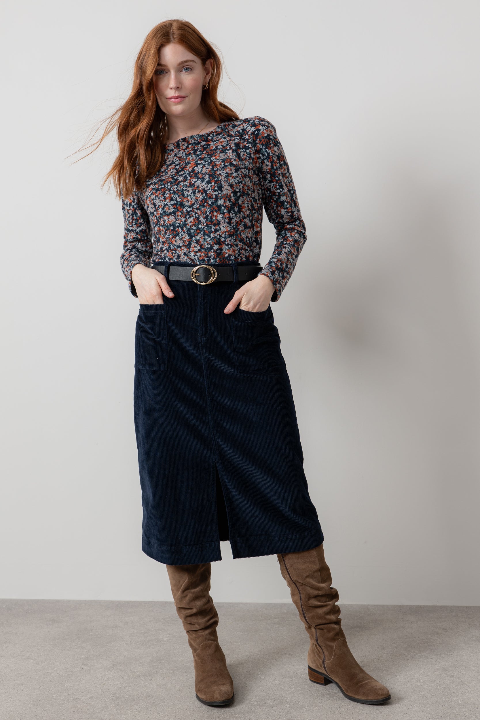 Lily and Me Penrose Skirt Plain-Skirts-White finn