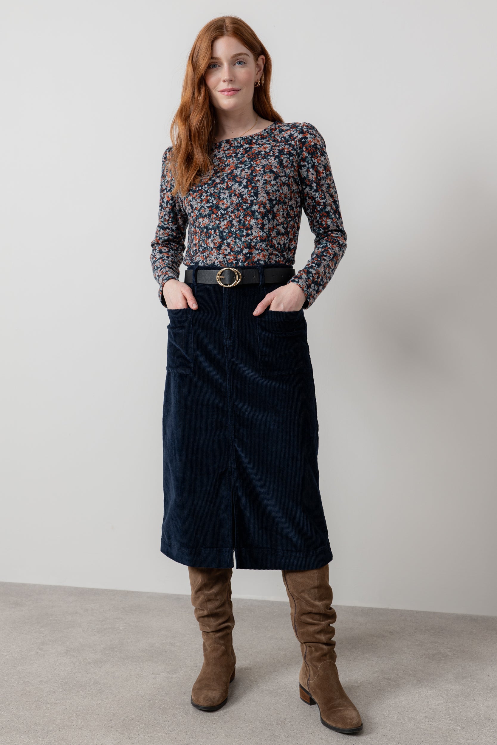 Lily and Me Penrose Skirt Plain-Skirts-White finn