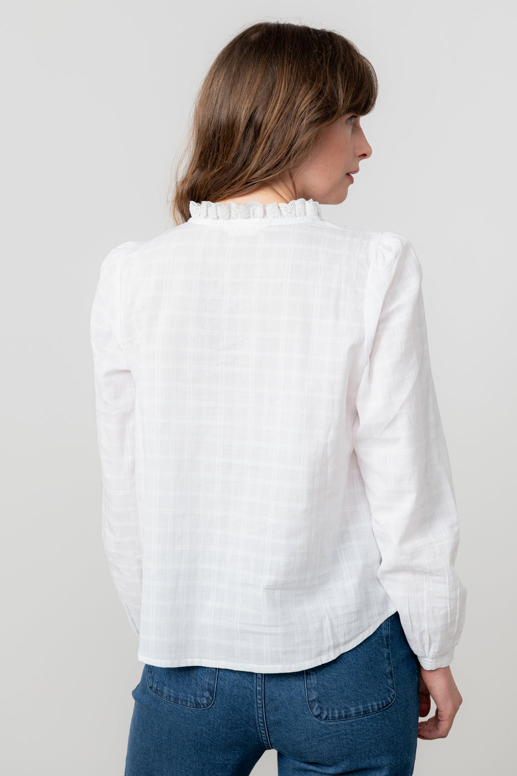Lily and Me Emily Blouse Plain Check