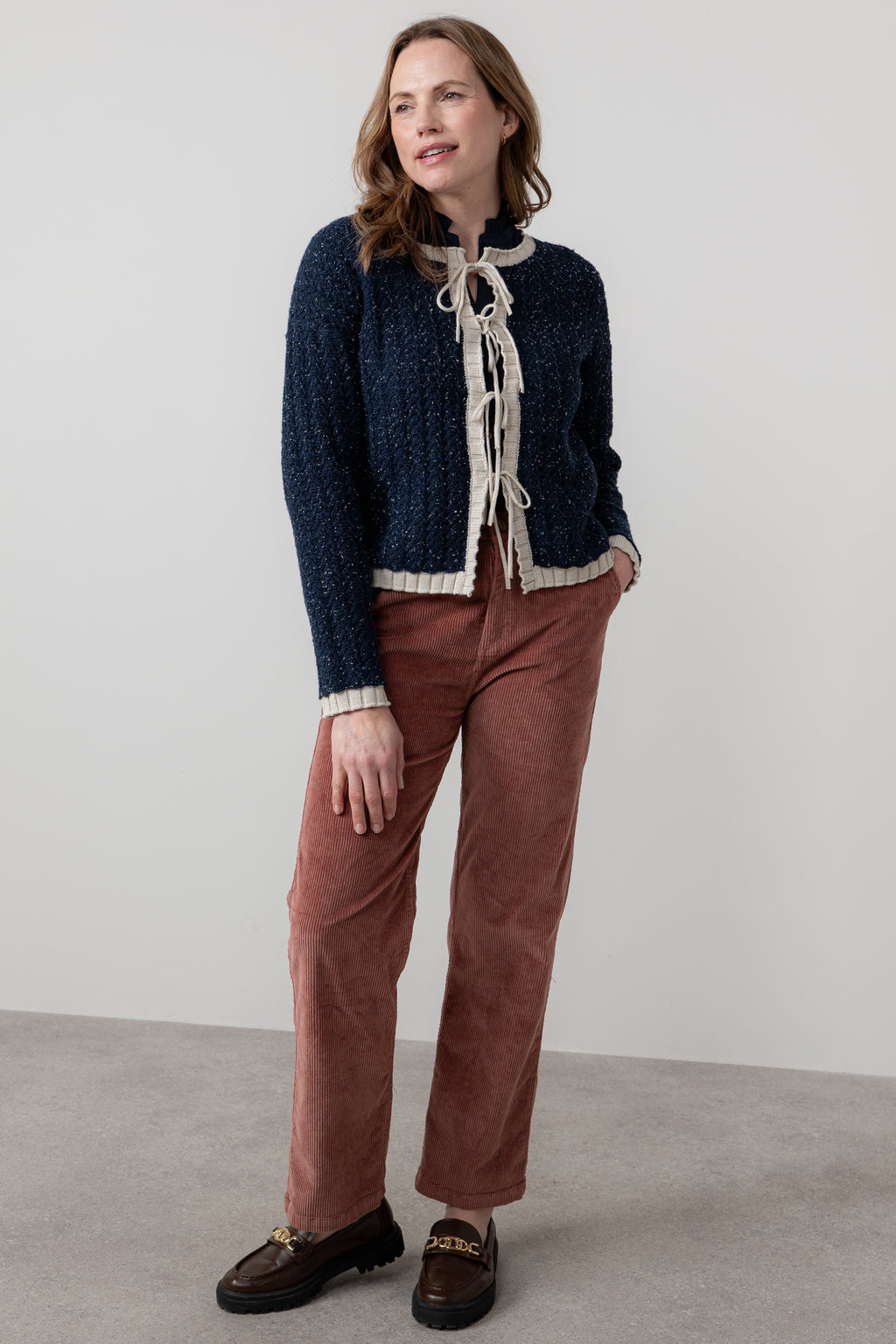 Lily and Me Adelia Cardi Fleck Knit