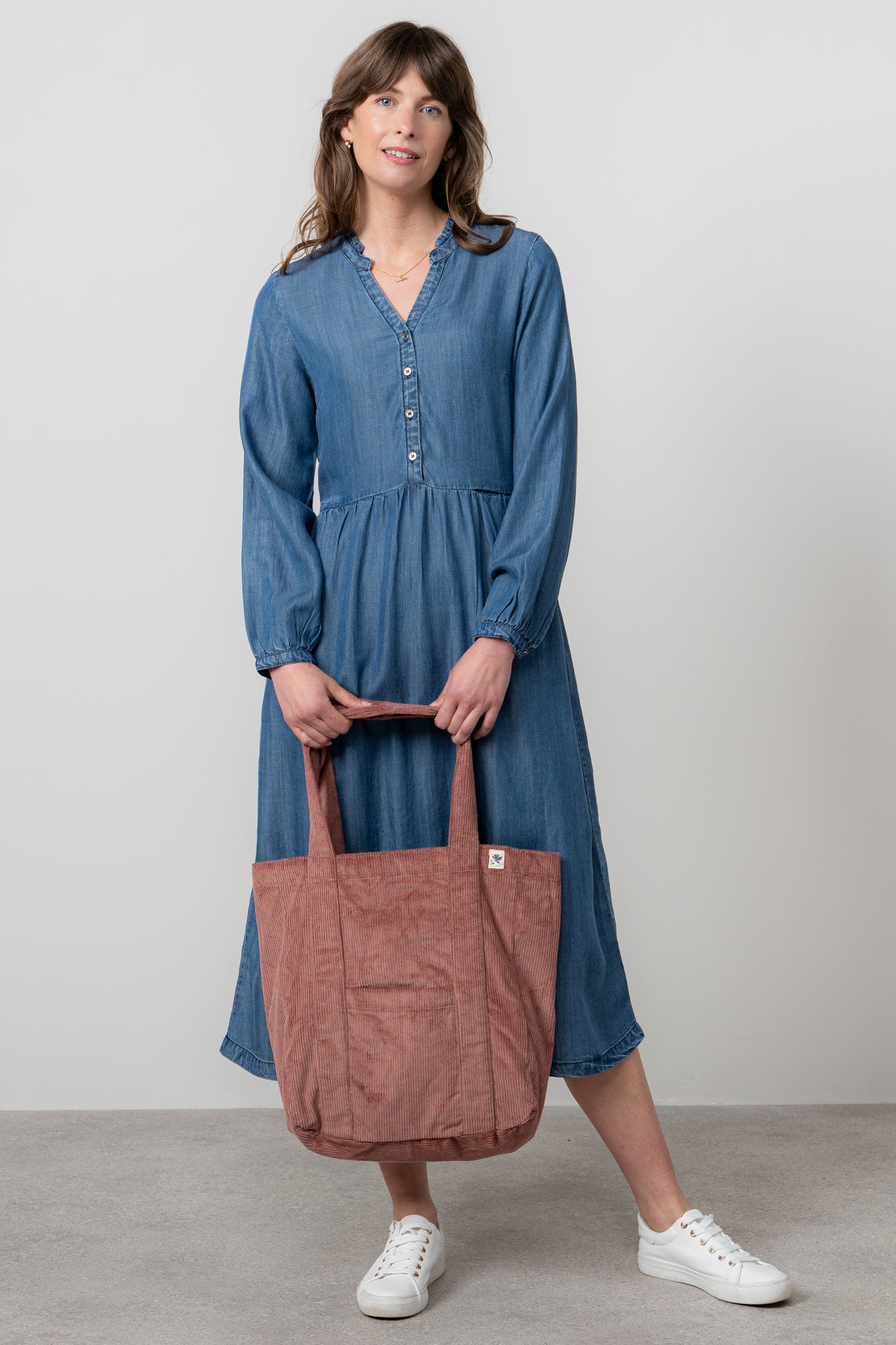 Lily and Me Cord Shopper Bag Plain
