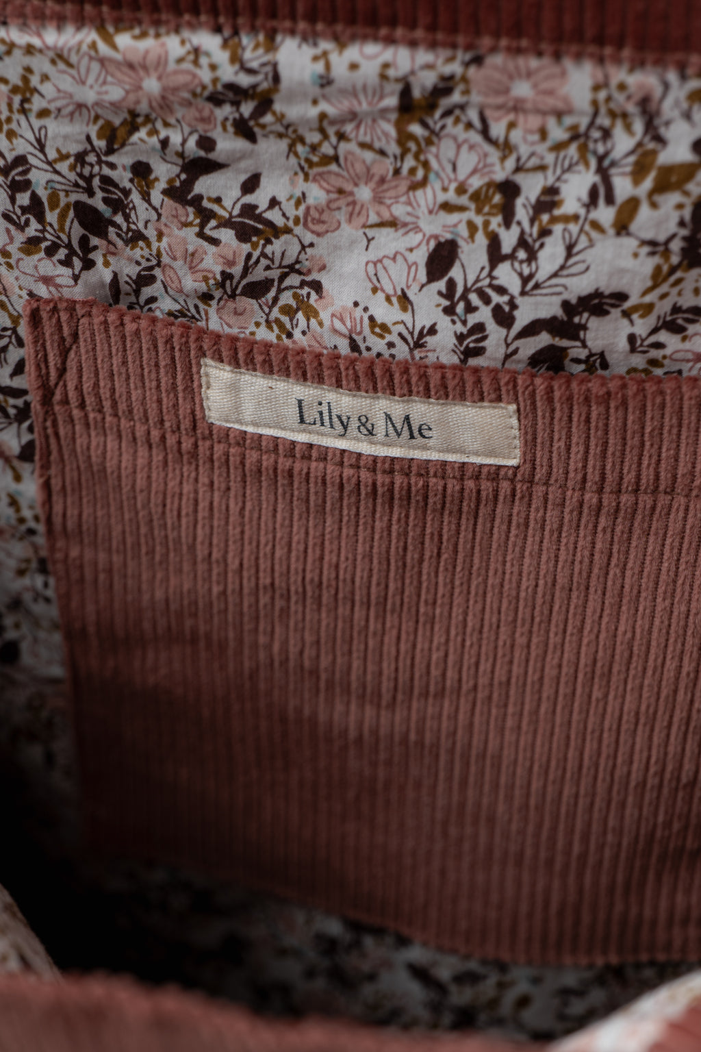 Lily and Me Cord Shopper Bag Plain