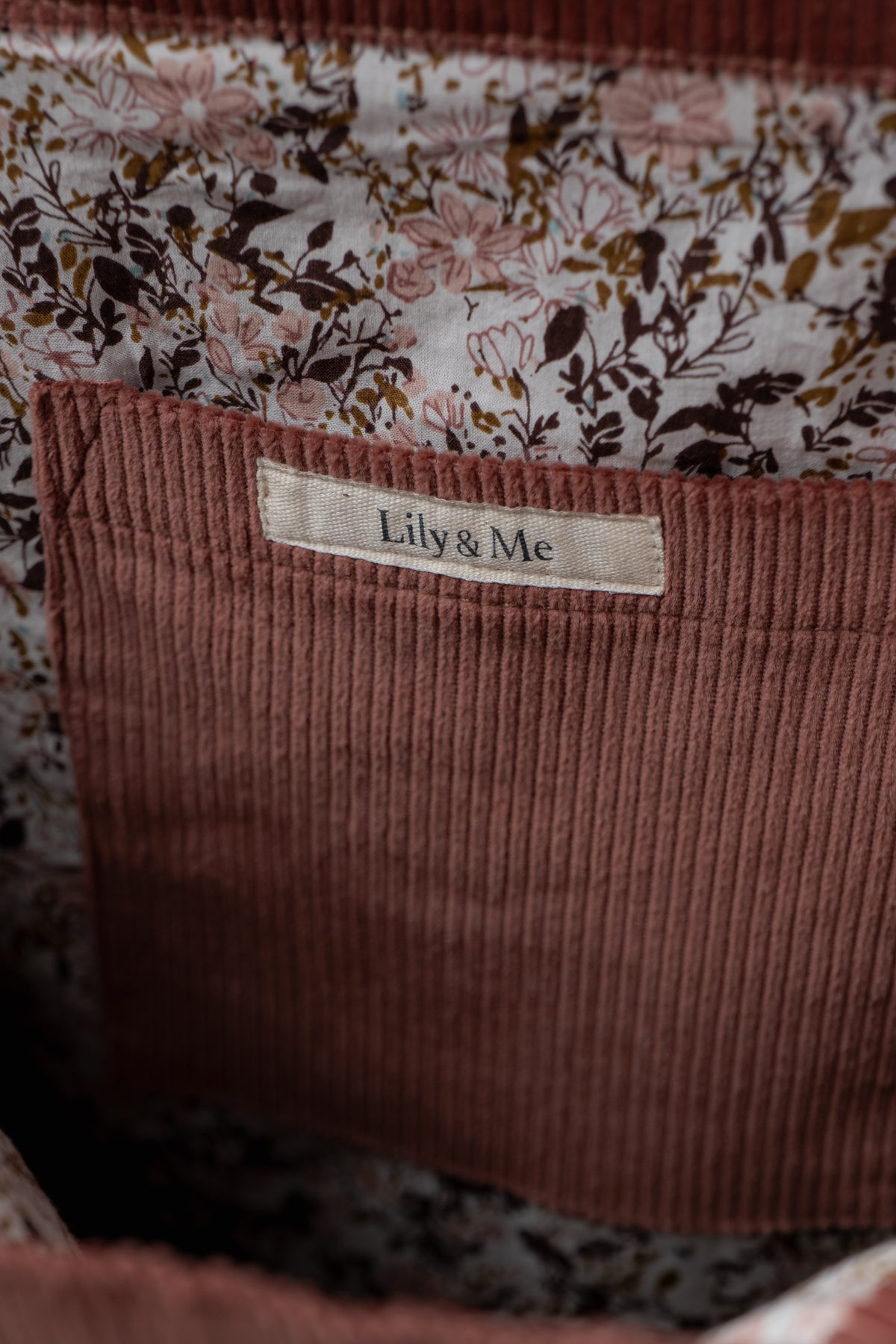 Lily and Me Cord Shopper Bag Plain