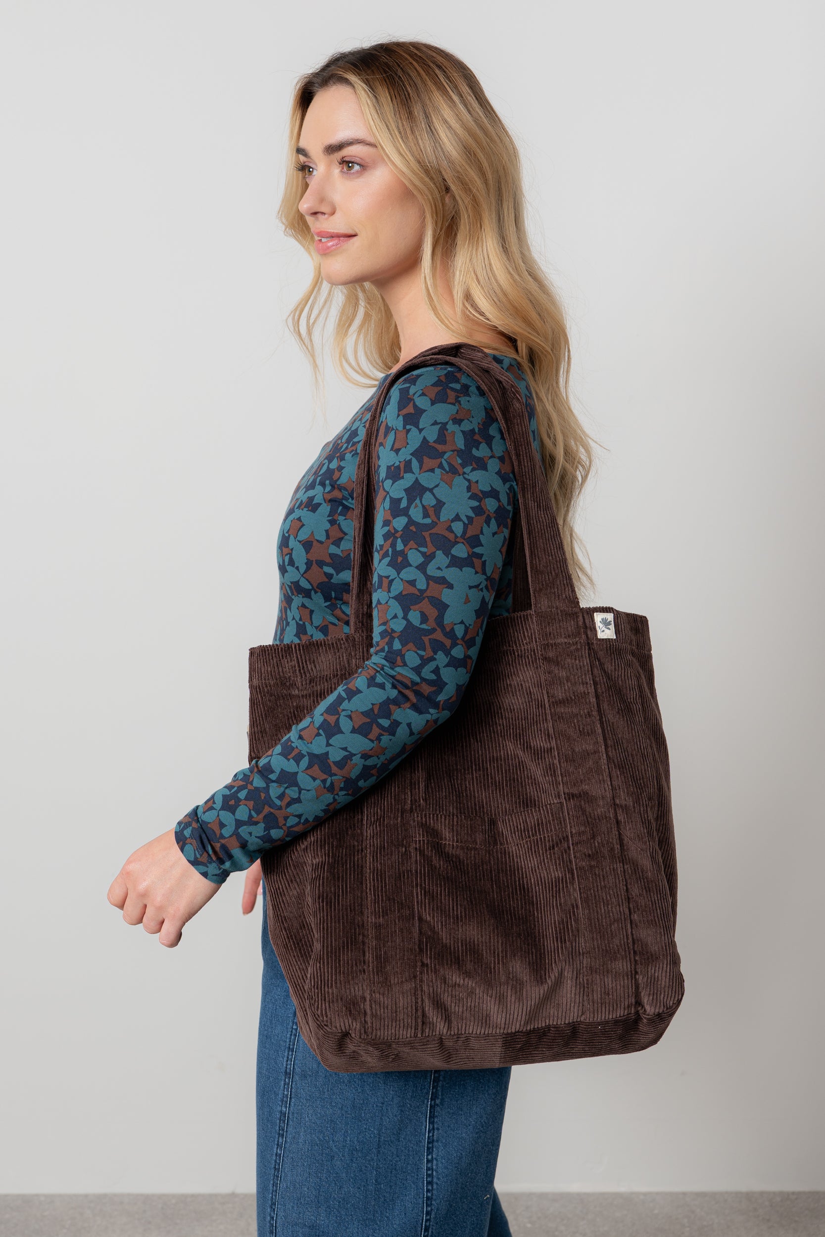 Lily and Me Cord Shopper Bag Plain