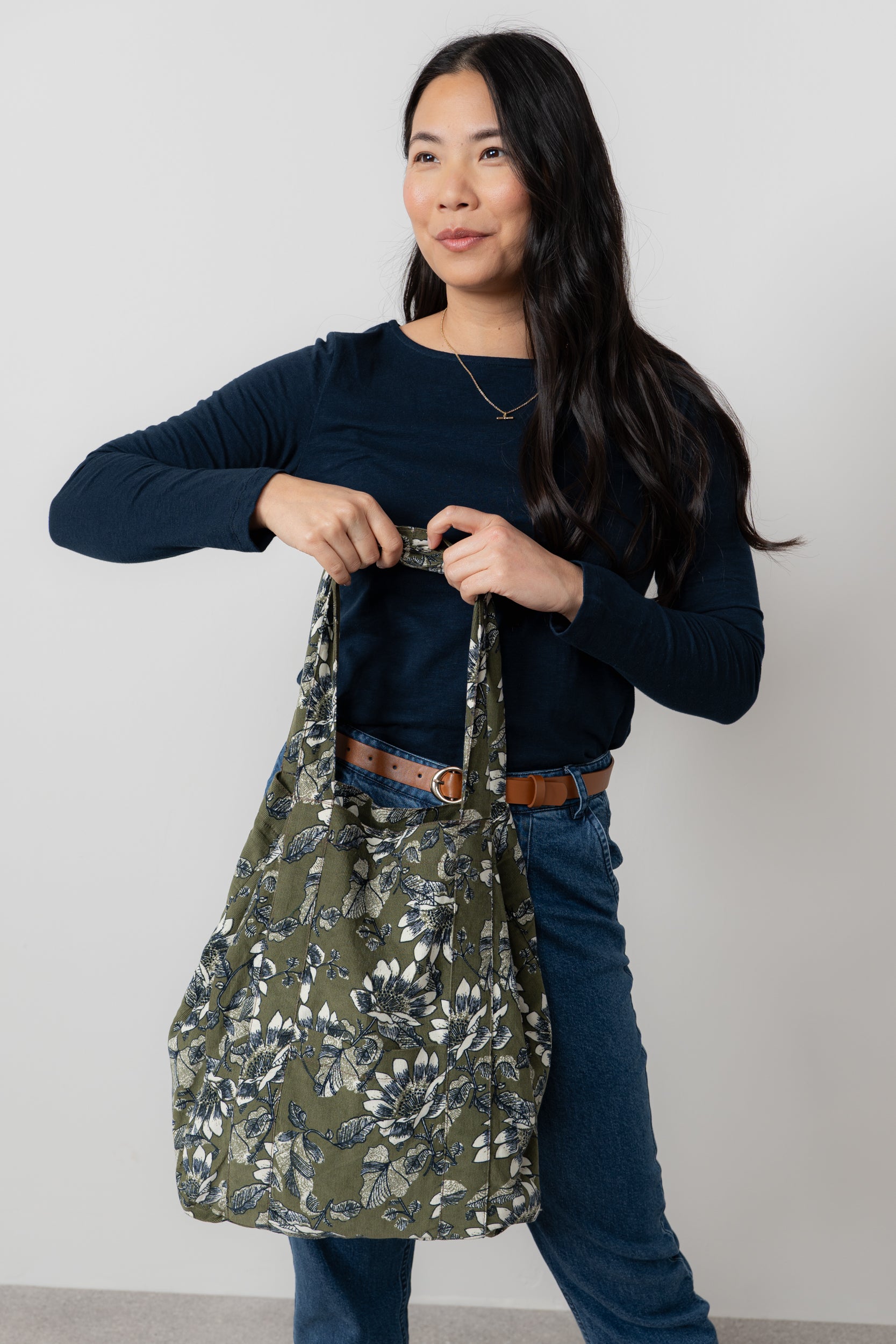 Lily and Me Harvest Cord Shopper