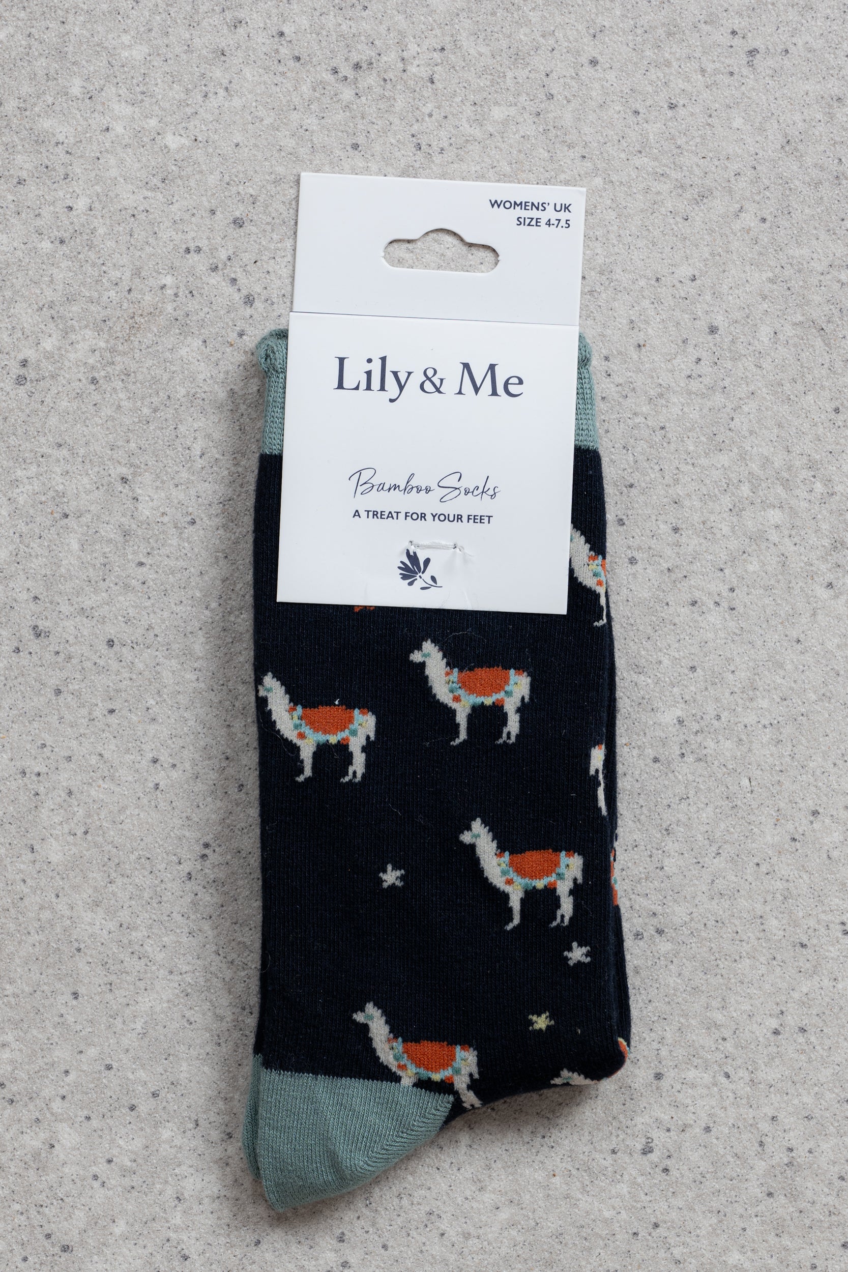 Lily and Me Laughing Llama Sock-Socks-White finn