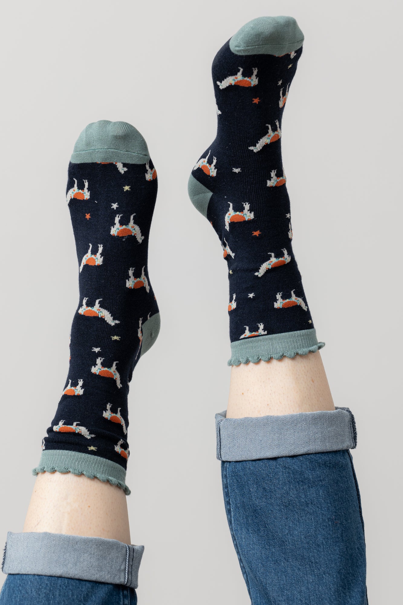 Lily and Me Laughing Llama Sock-Socks-White finn