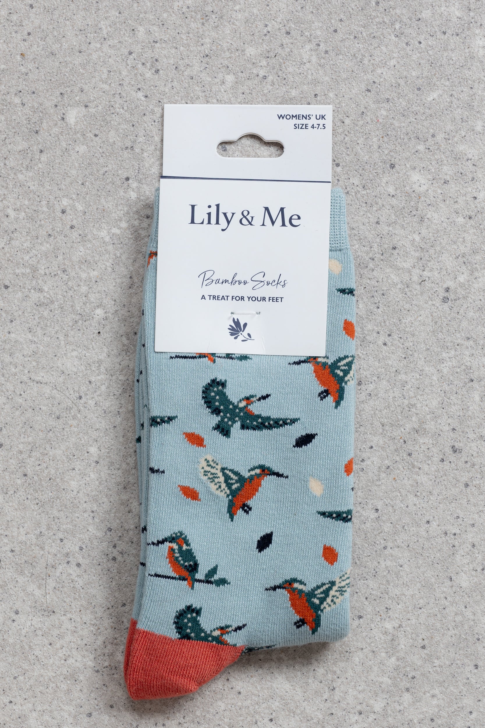Lily and Me Kingfisher Sock-Socks-White finn