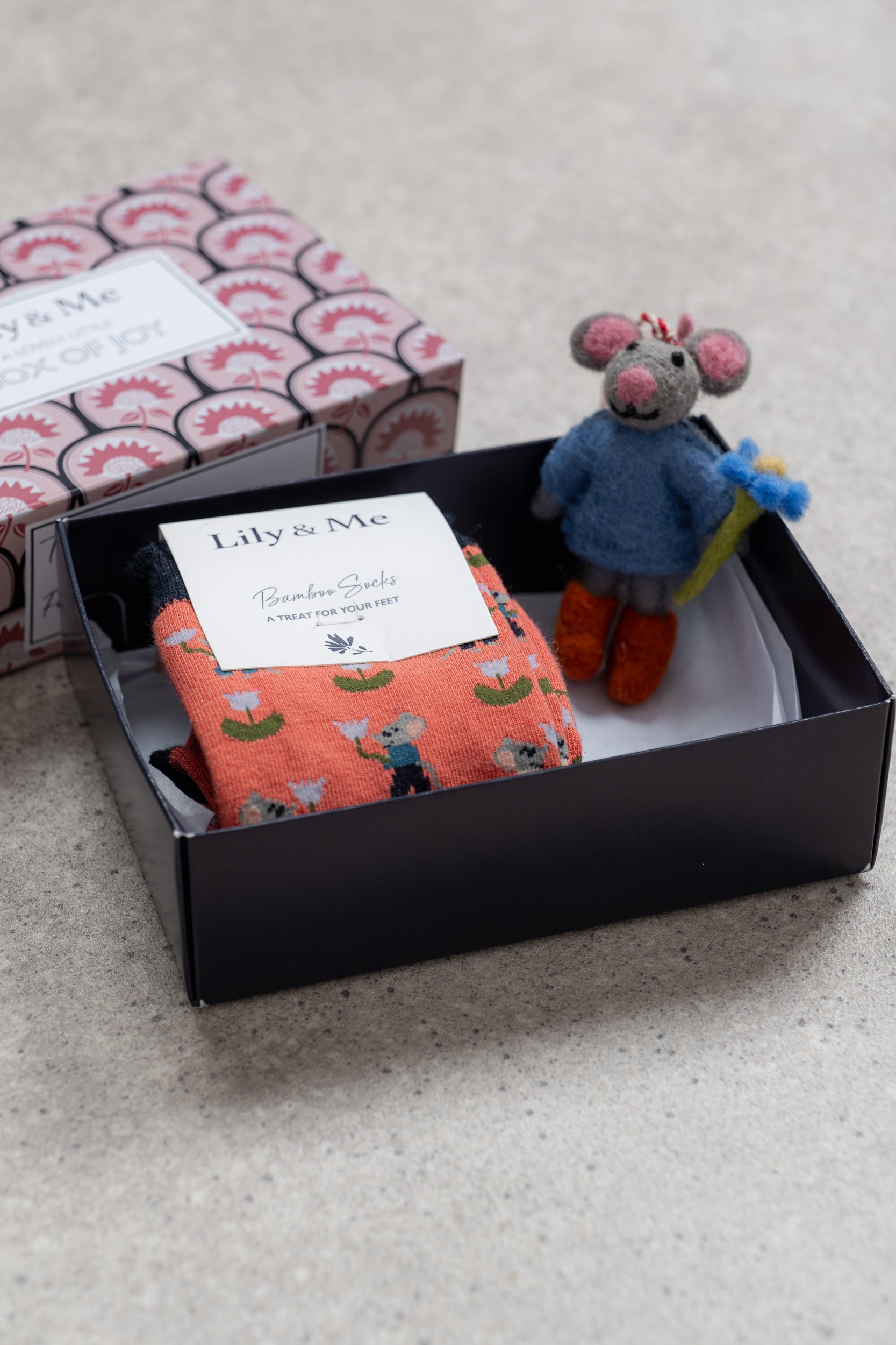 Lily and Me Crafty Mouse Gift Box-Gift Box-White finn