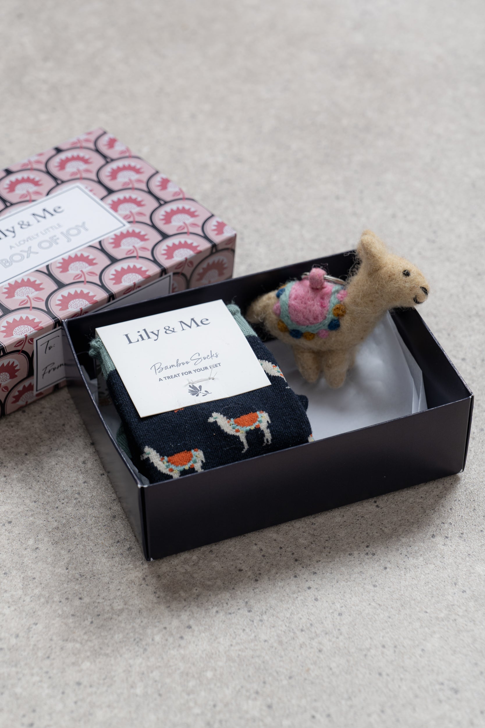 Lily and Me Laughing Llama Gift Box-Gift Box-White finn