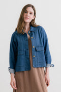 Lily and Me Helen Denim Jacket-Lily and Me-White finn
