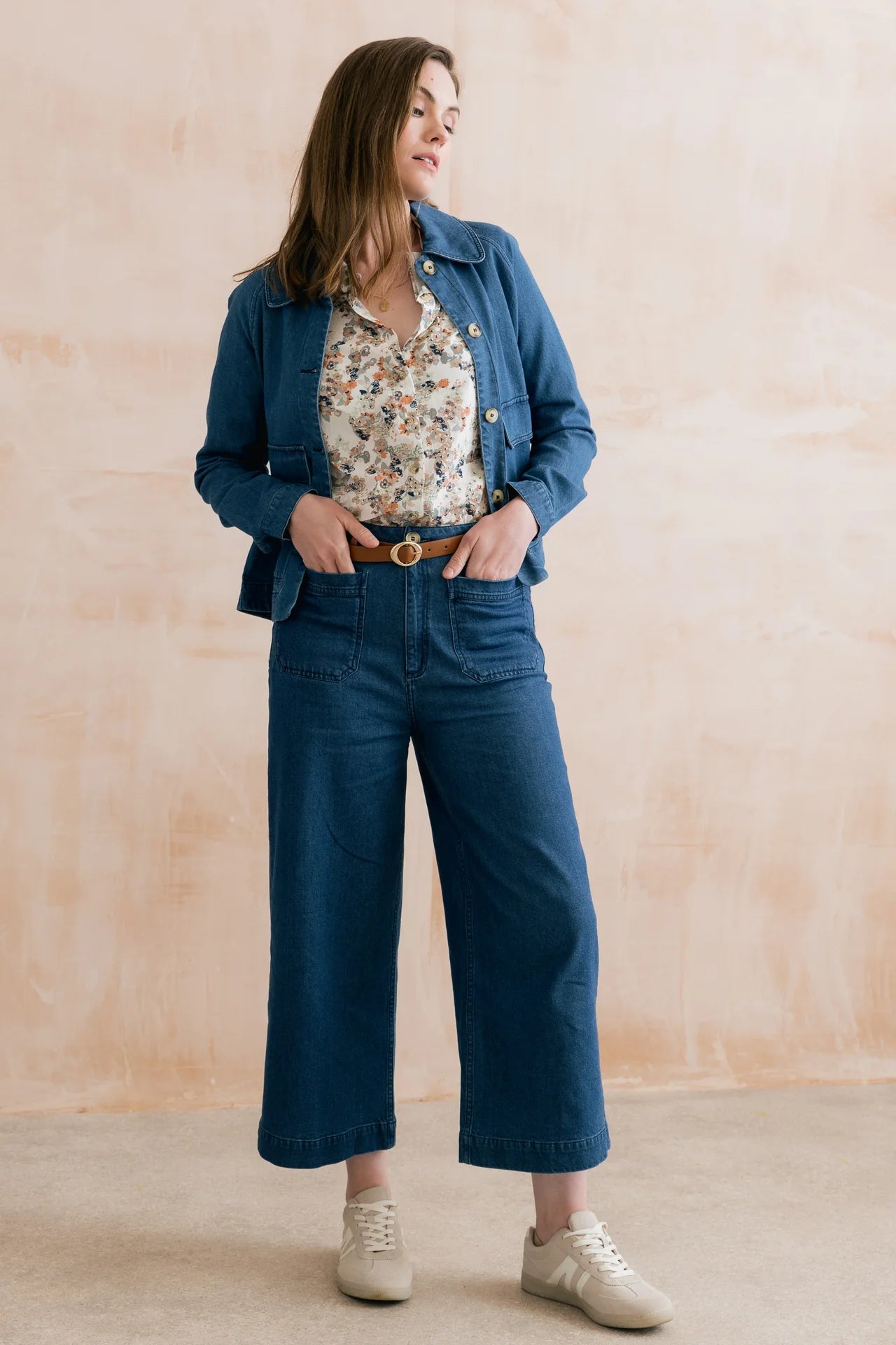Lily and Me Helen Denim Jacket-Lily and Me-White finn